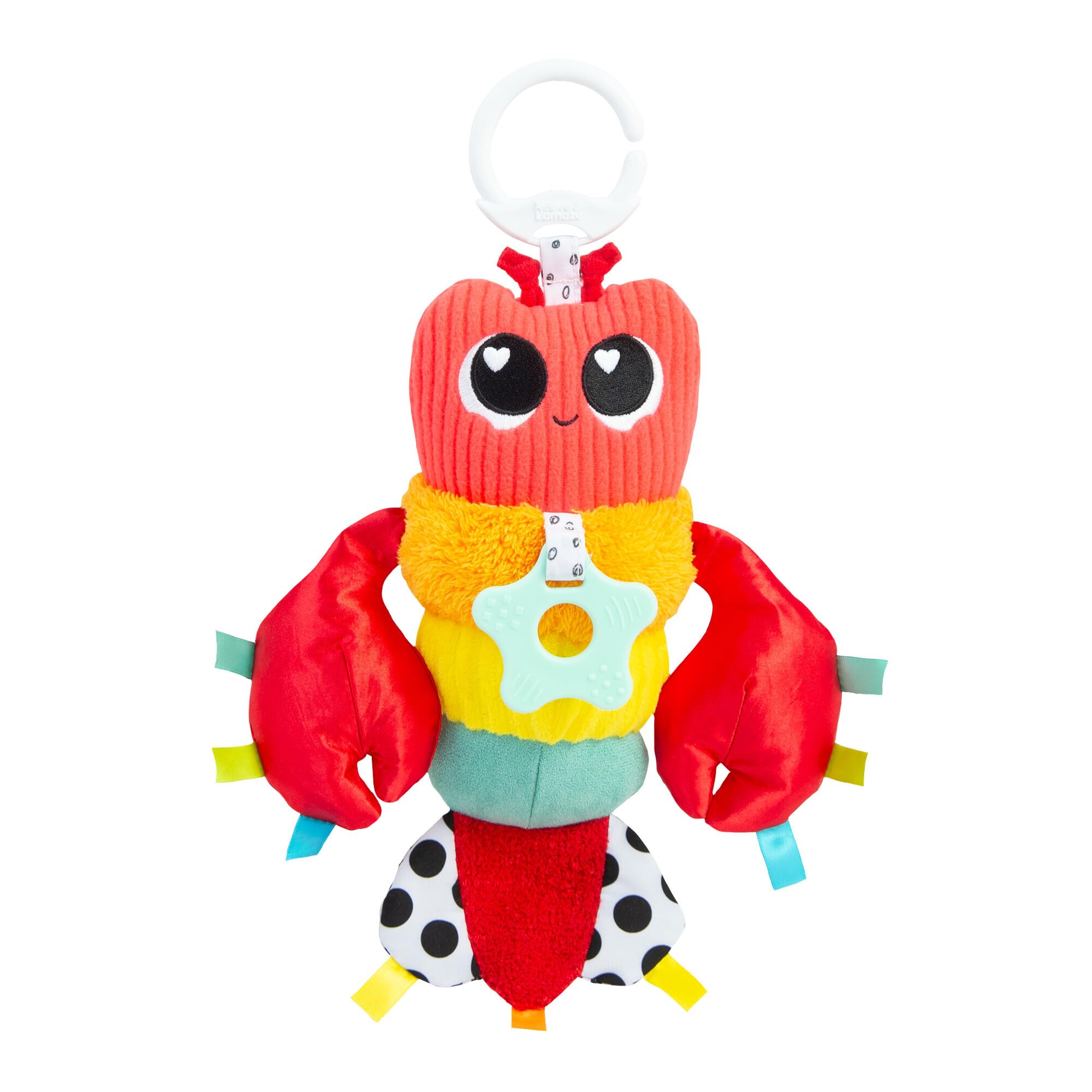 LAMAZE Liam The Lobster Clip & Go Sensory Toy | Textured | Ages 26-52 Months