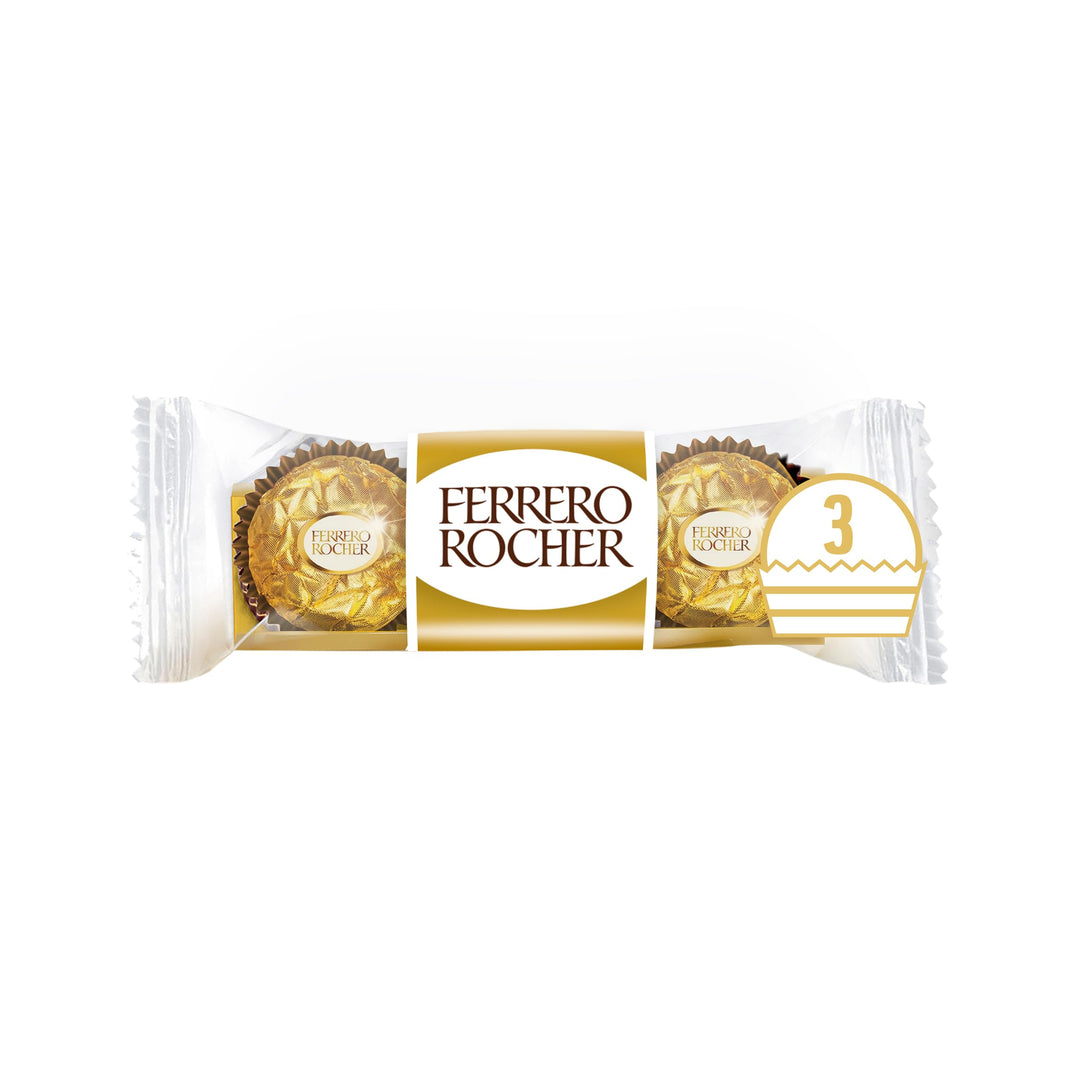 Ferrero Rocher Pralines Bulk Box - 48 Pieces, Hazelnut Milk Chocolate Treats for Gifting & Celebrations