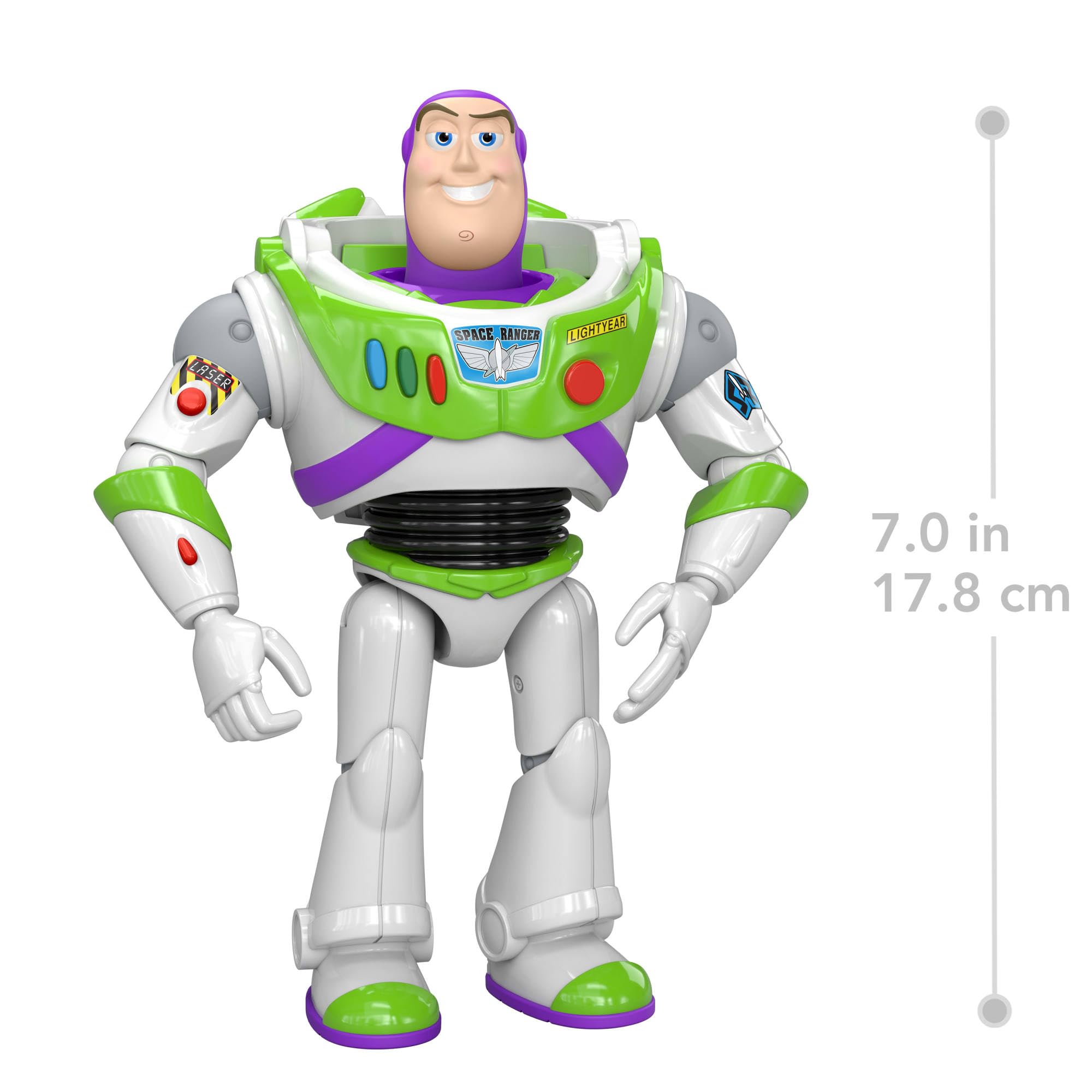 Mattel Disney and Pixar Toy Story Buzz Lightyear Action Figure - 7 Inch Tall, 10 Posable Joints 3