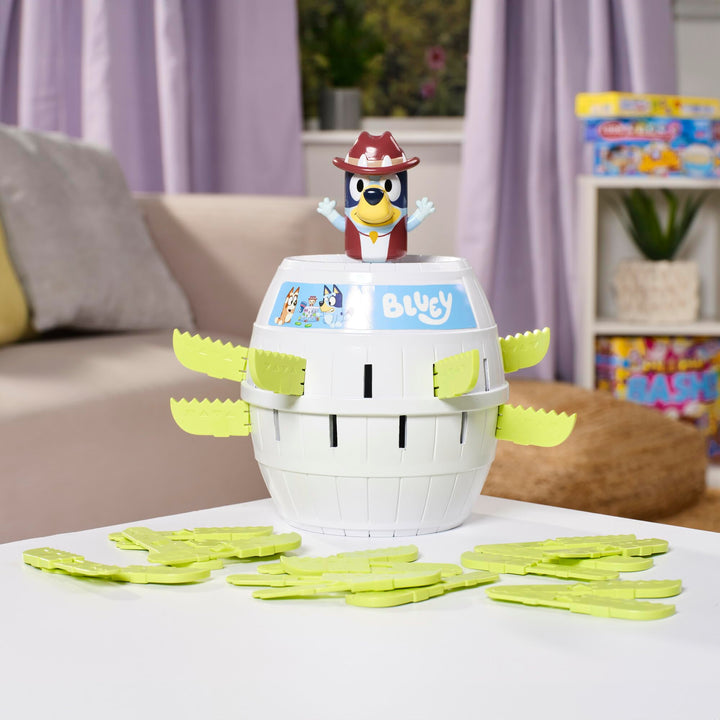 TOMY Pop Up Bluey - Official Bluey Board Game for Kids 4+ - 2 to 4 Player Family Game