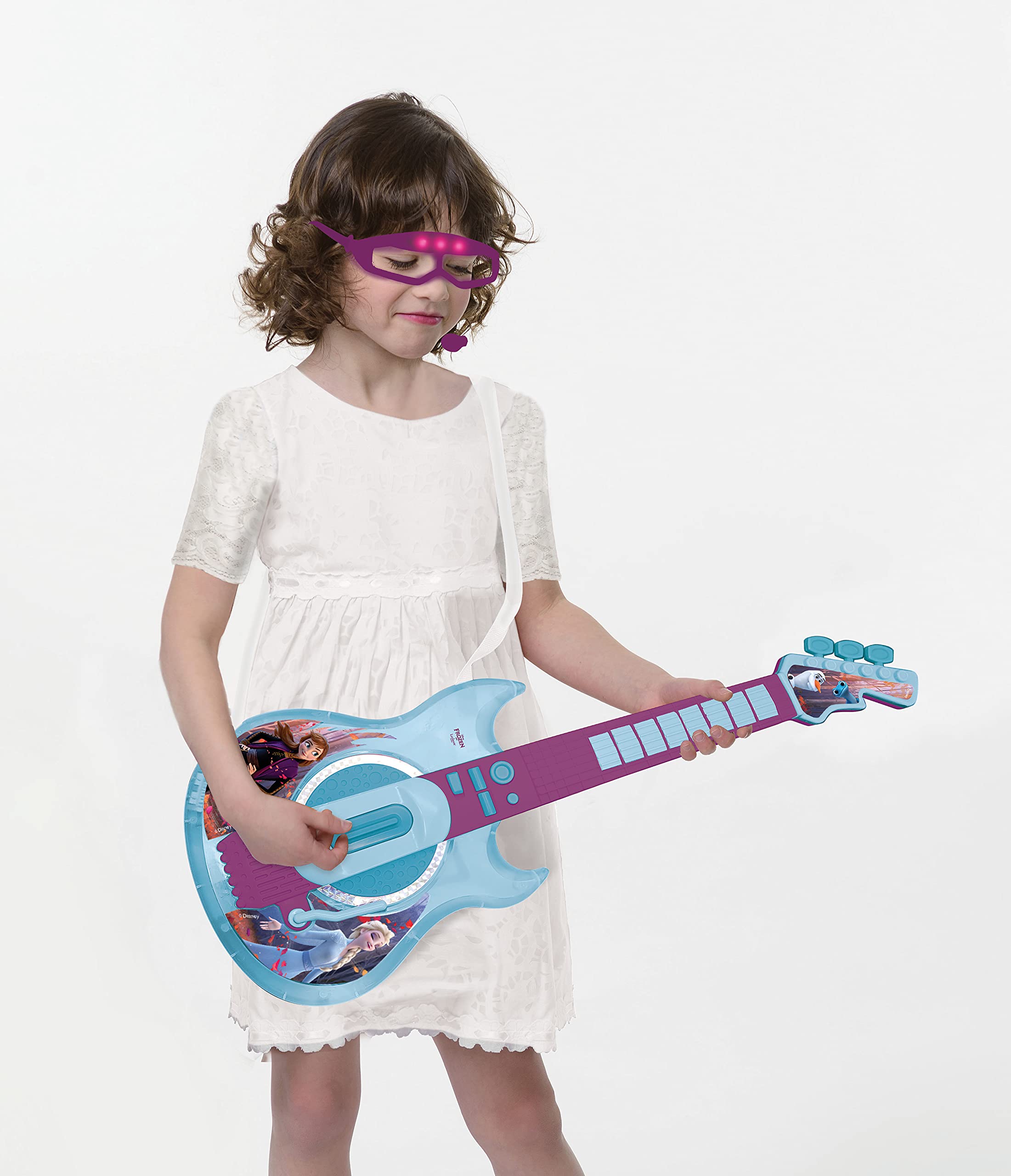 Lexibook Frozen Light-Up Electronic Guitar with Microphone - Musical Toy for Kids 3+ 10