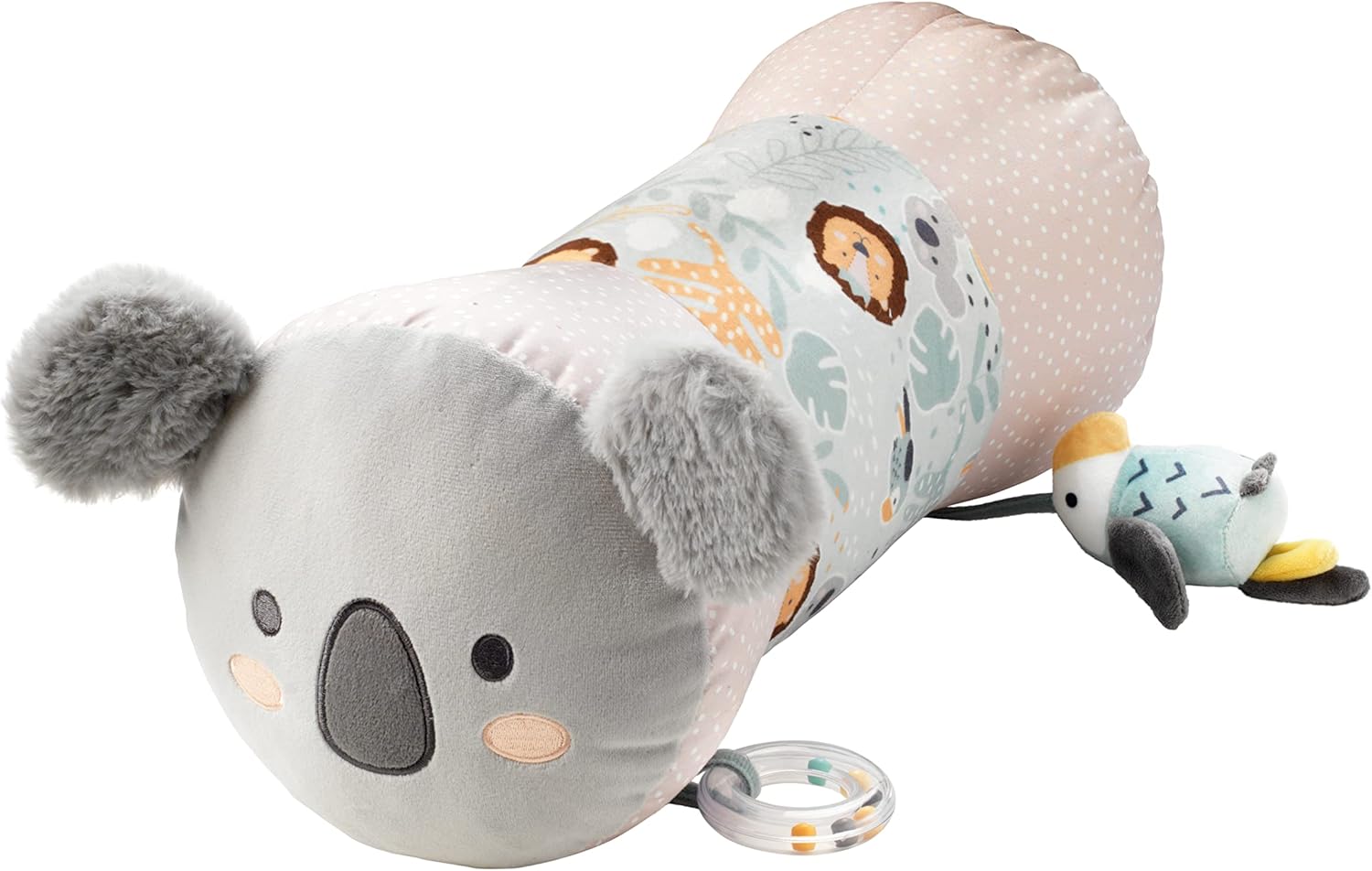 Nuby Animal Adventures Tummy Time Pillow - Sensory Play with Mirror & Crinkle Ears