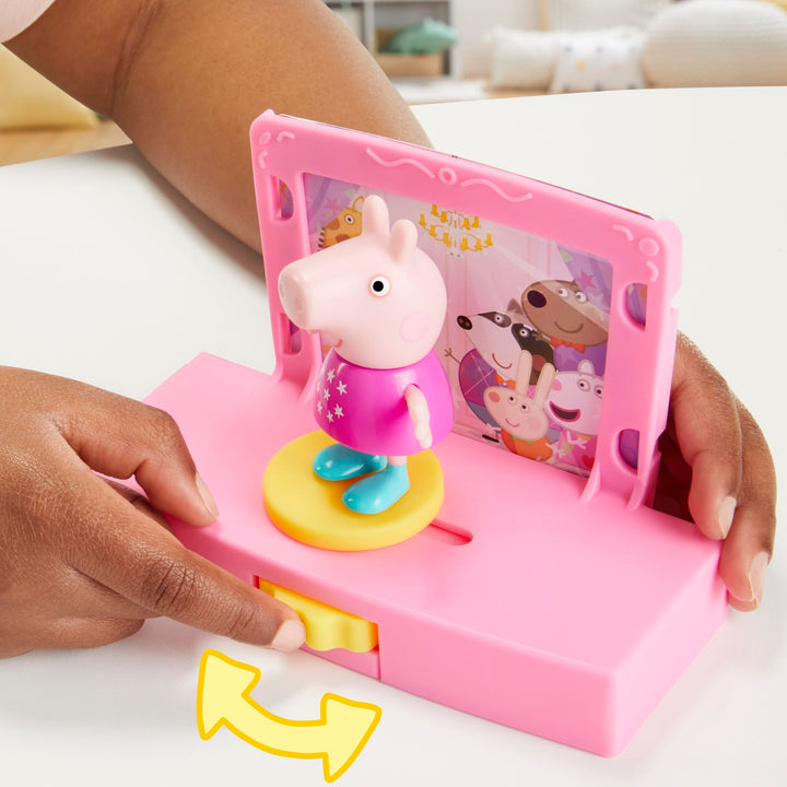 Peppa Pig Peppa's Dance Party Playset - Interactive Twirling Stage & Dress Shop for Ages 3+