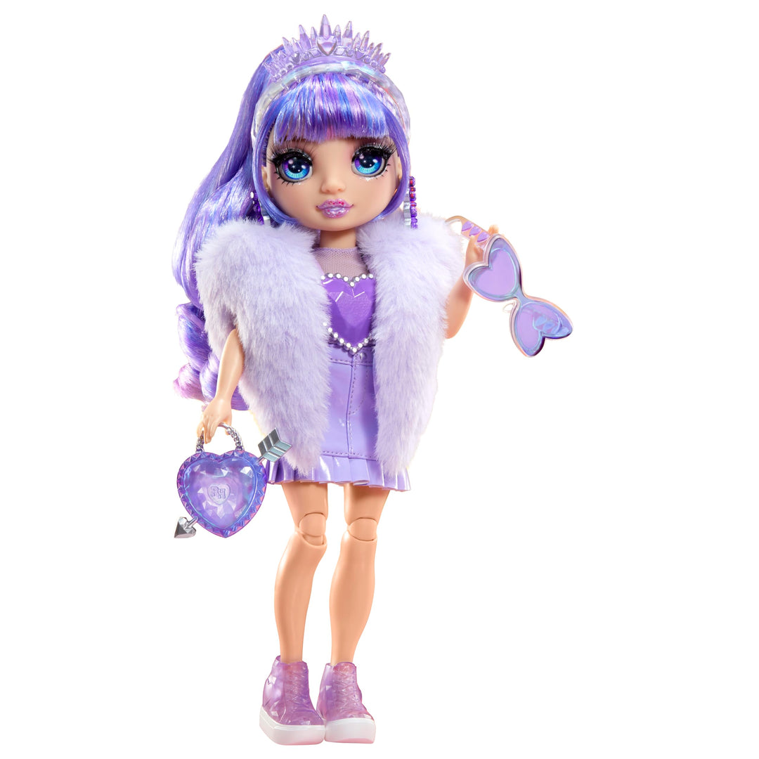 Rainbow High Creative Crystals Violet - Purple 28 cm Fashion Doll with DIY Crystal Make It Kit