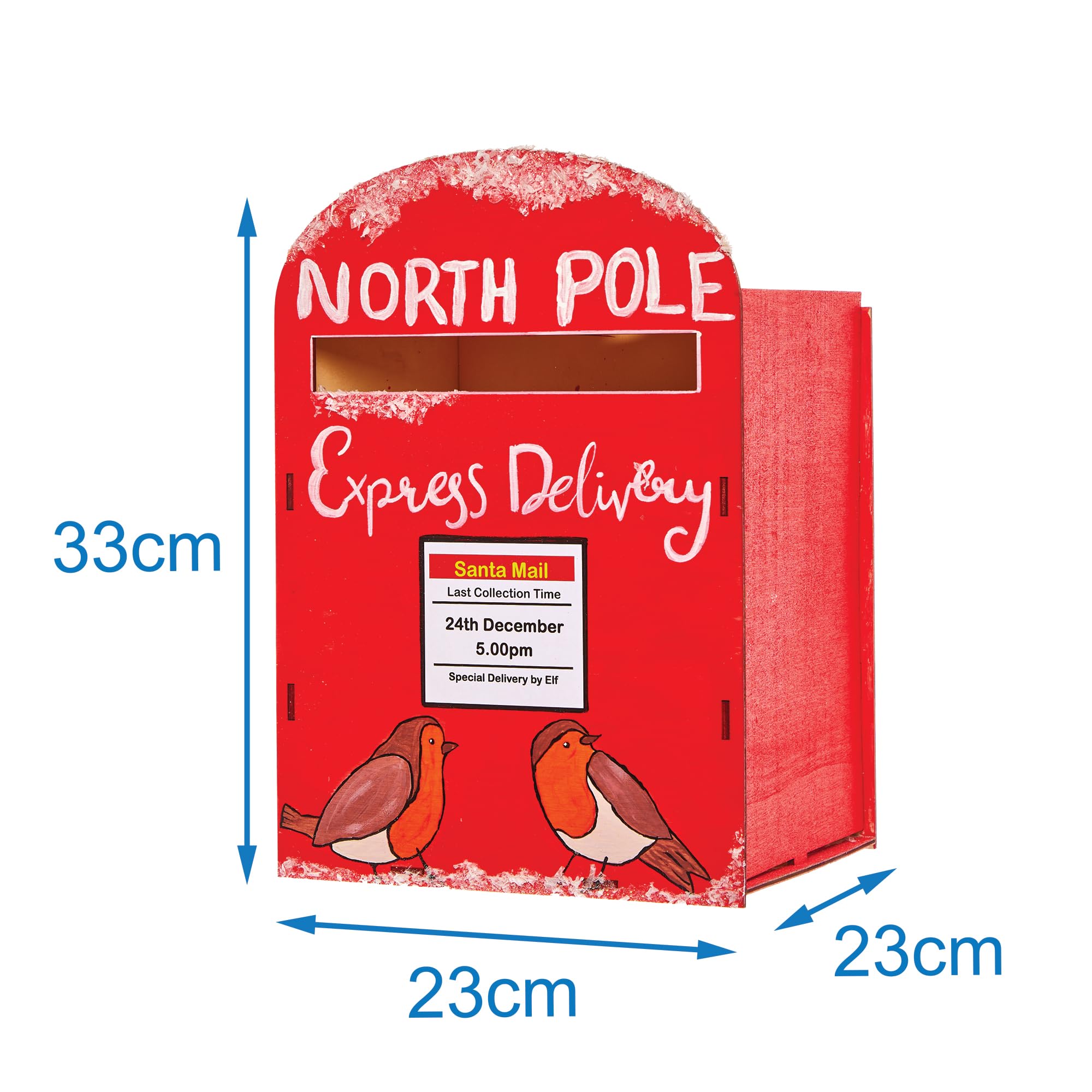 Baker Ross FX846 Wood Post Box Kit - Paintable Craft for Kids | Assembled Size 23x23x33cm | 1 Kit 4