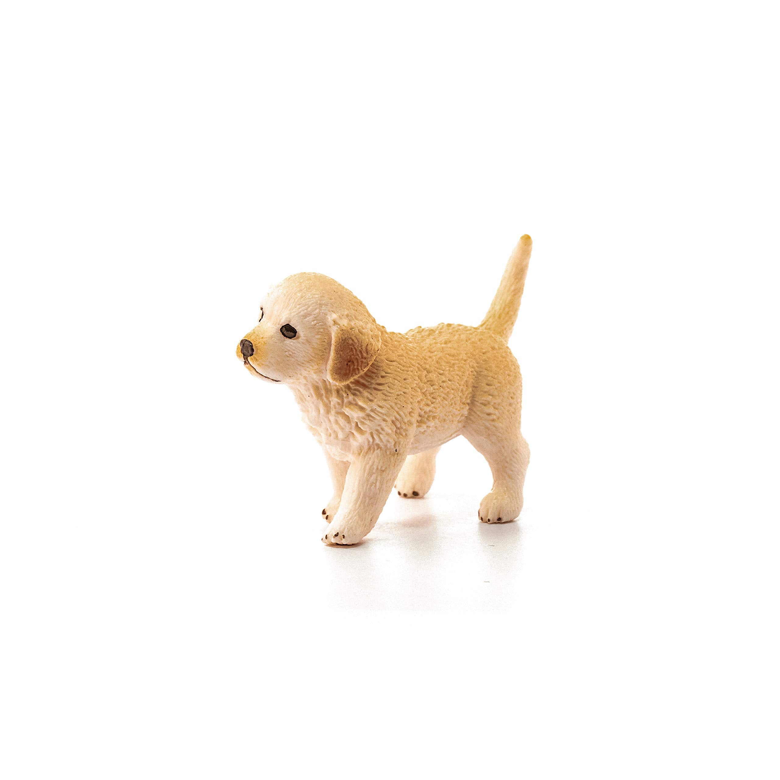 Schleich 16396 Golden Retriever Puppy Figurine - Individually Hand-Painted, Lifelike Farm World Toy for Kids