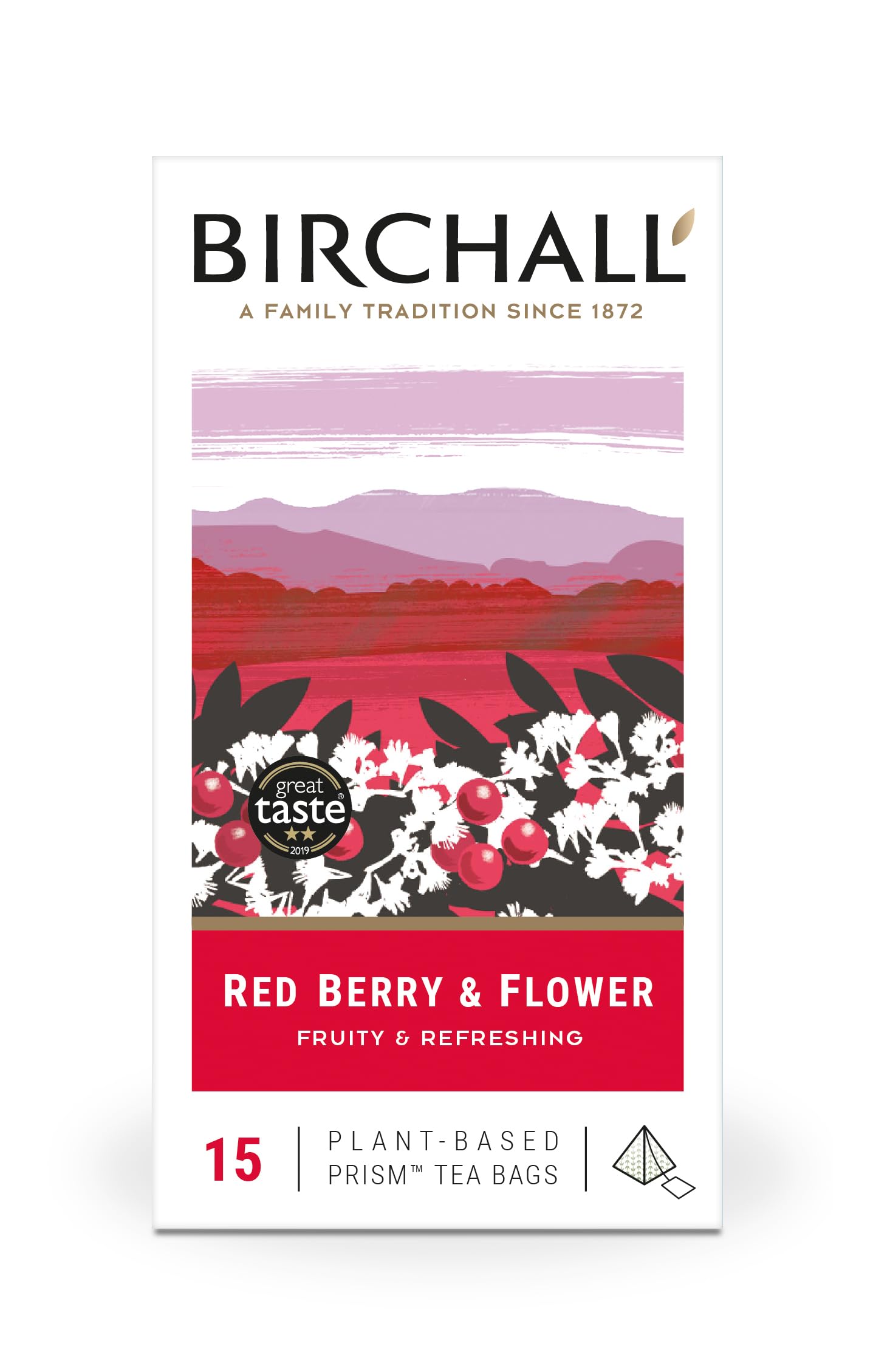 Birchall Red Berry & Flower Fruit Tea Bags - Caffeine Free, Antioxidant Rich | 15 Count 1
