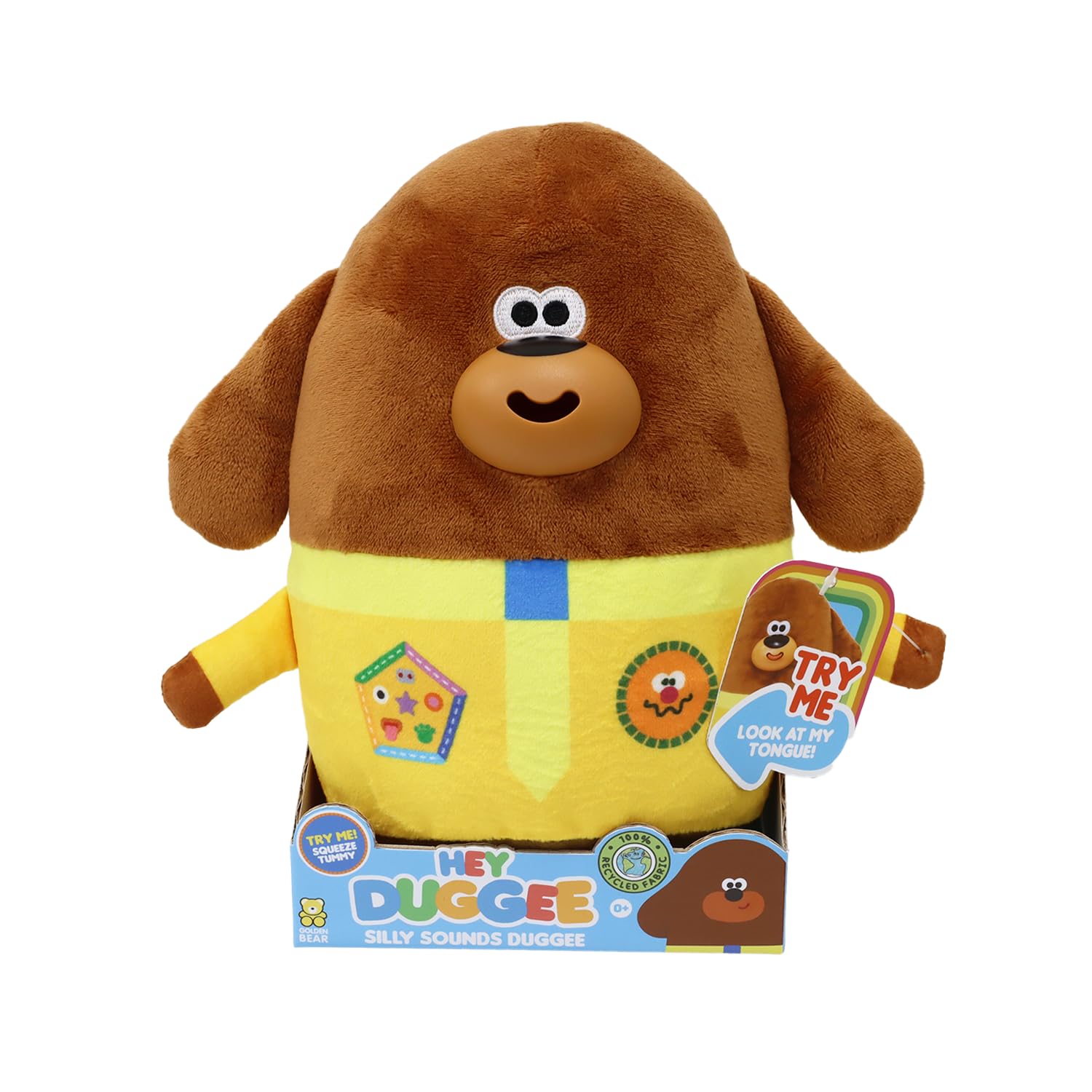 Hey Duggee Silly Sounds Duggee Teddy Bear - Squeeze & Laugh Interactive Plush Toy 15