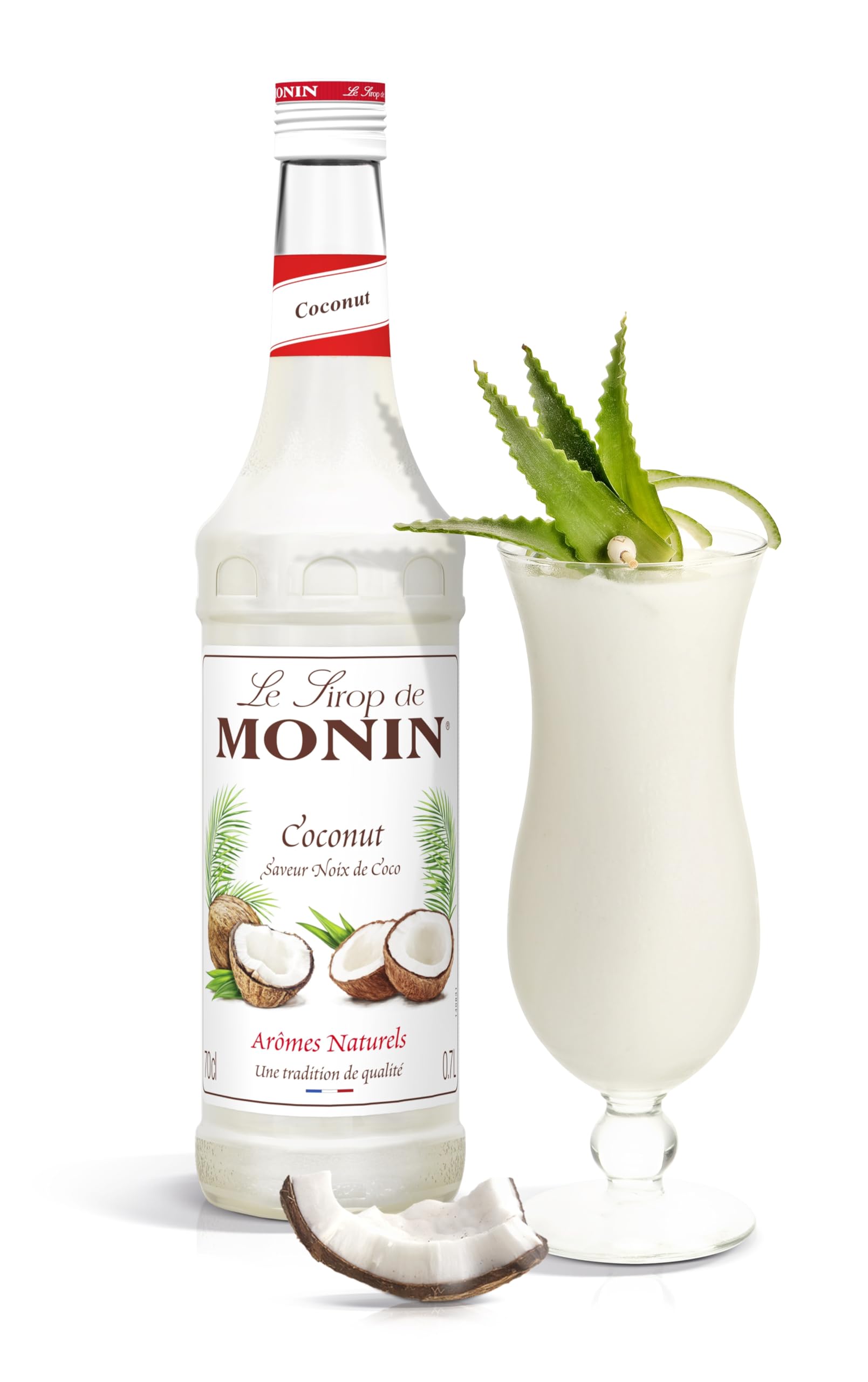 MONIN Premium Coconut Syrup 700 ml - Vegan, Allergen-Free, Natural Flavouring for Coffee, Cocktails & Mocktails 4