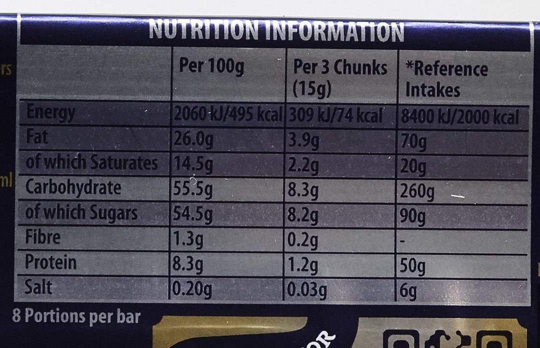 Cadbury - Dairy Milk Fruit & Nut Chocolate Bar with Almonds and Raisins, 120g