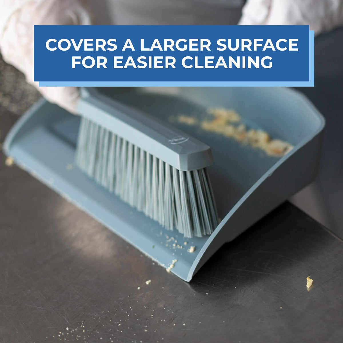 Vikan 45897 Dustpan Cleaning Brush Set - Medium Bristle, Orange