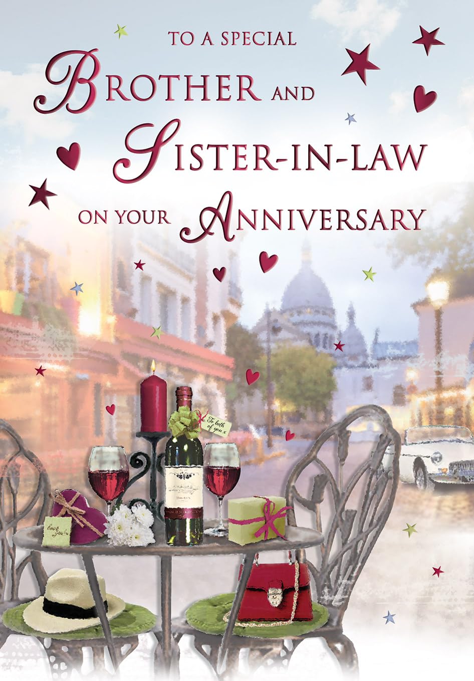 Piccadilly Greetings Anniversary Card for Brother & Sister In Law | 9 x 6 Inches | Stunning Design
