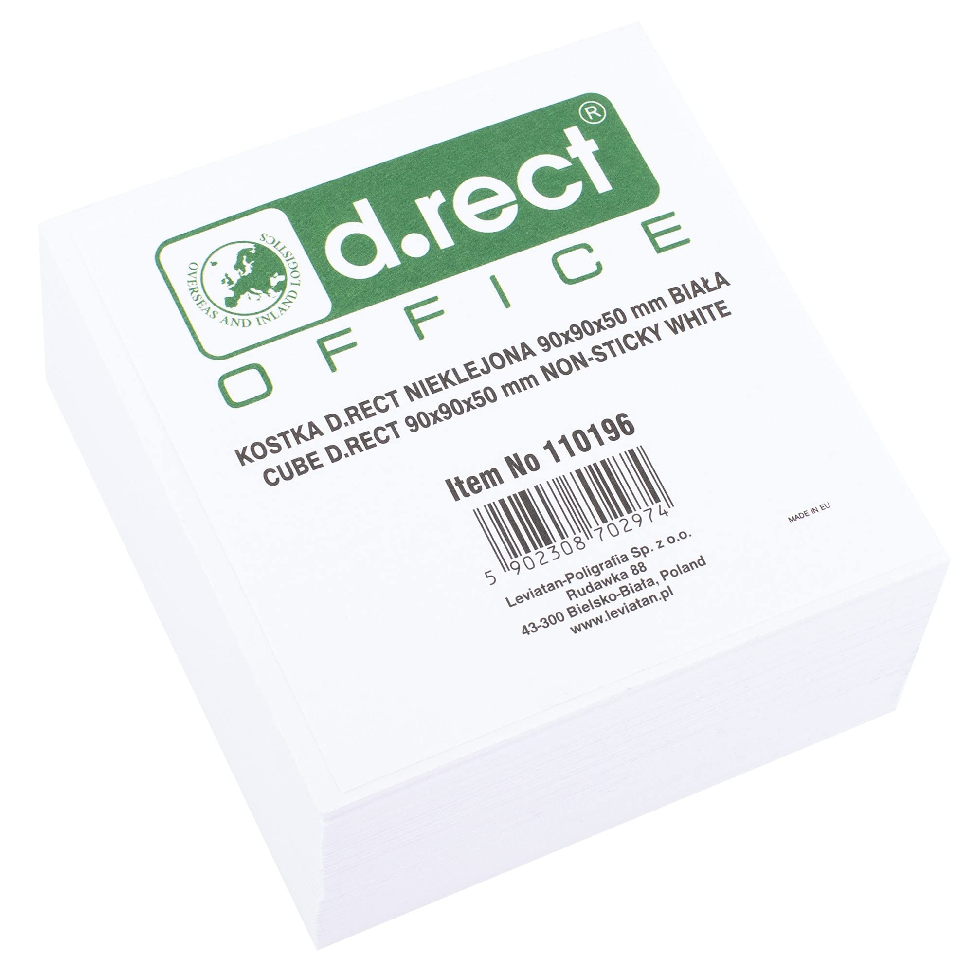 D.RECT Self Adhesive Memo Paper - White | 90 x 90 mm | 500 Sheets
