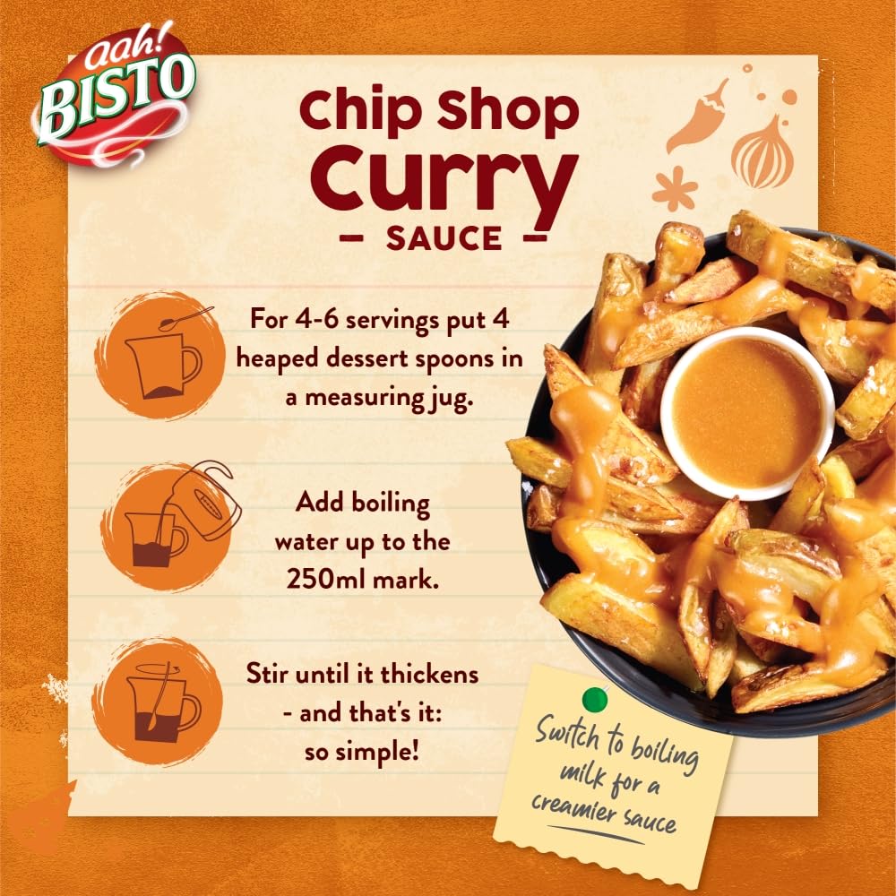 Bisto Quick & Easy Chip Shop Curry Sauce Mix - 170 g Drum | Vegetarian Friendly 6