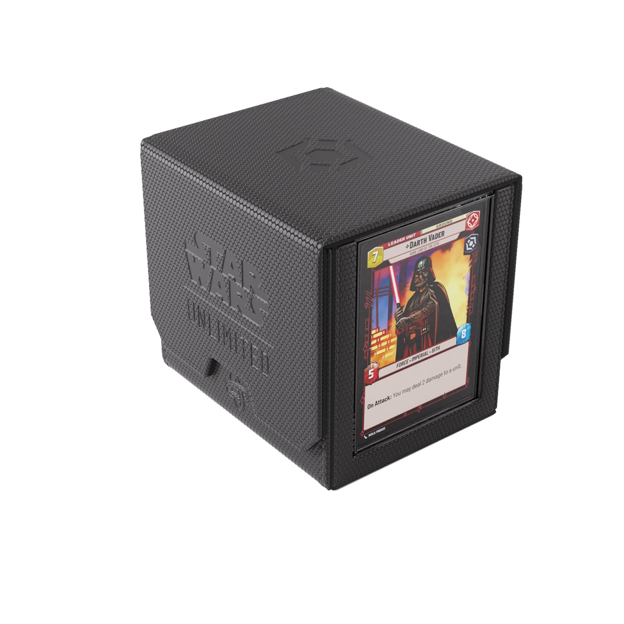 Gamegenic Star Wars Unlimited Deck Pod - Black | Holds 60 Double-Sleeved Cards | Includes Detachable Leader Case 1