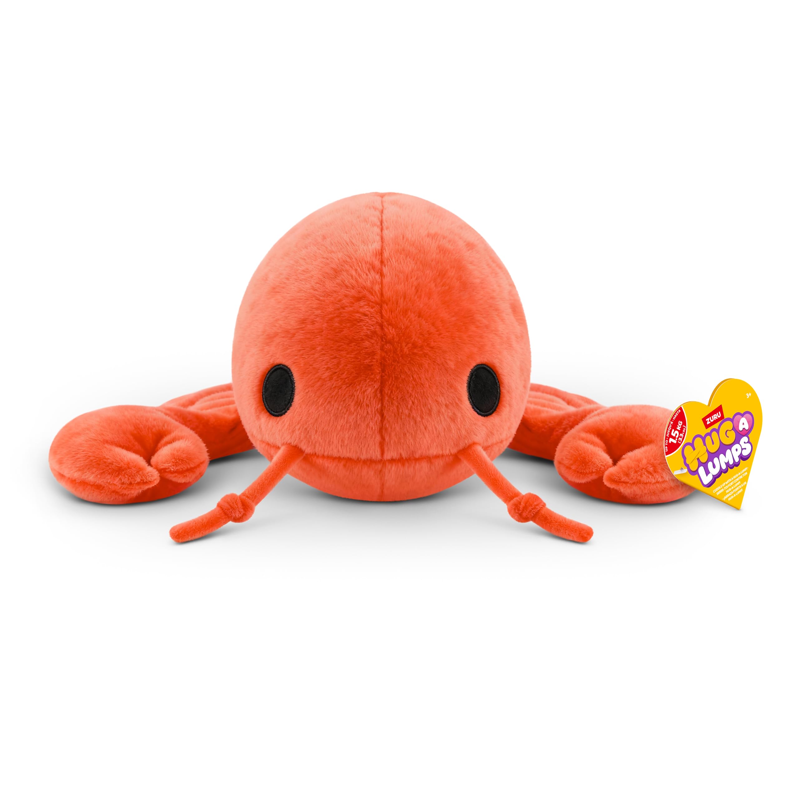 Hug-A-Lumps Lenny the Lobster Weighted Plush - Medium | Super-Soft | Stress & Anxiety Relief
