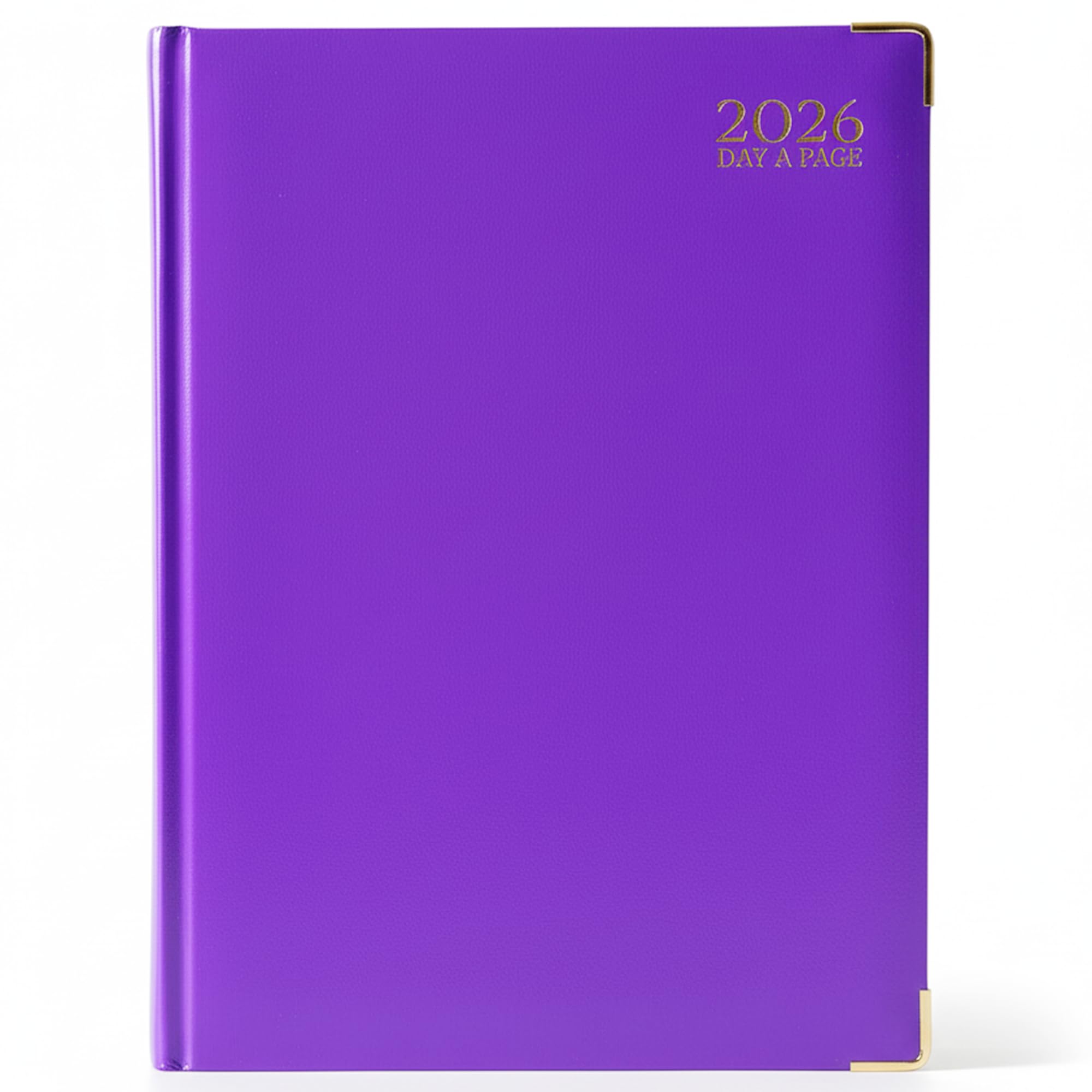 G4GADGET 2026 A5 Day a Page Diary - Purple Hardback with Gilt Edges | Ruled 1