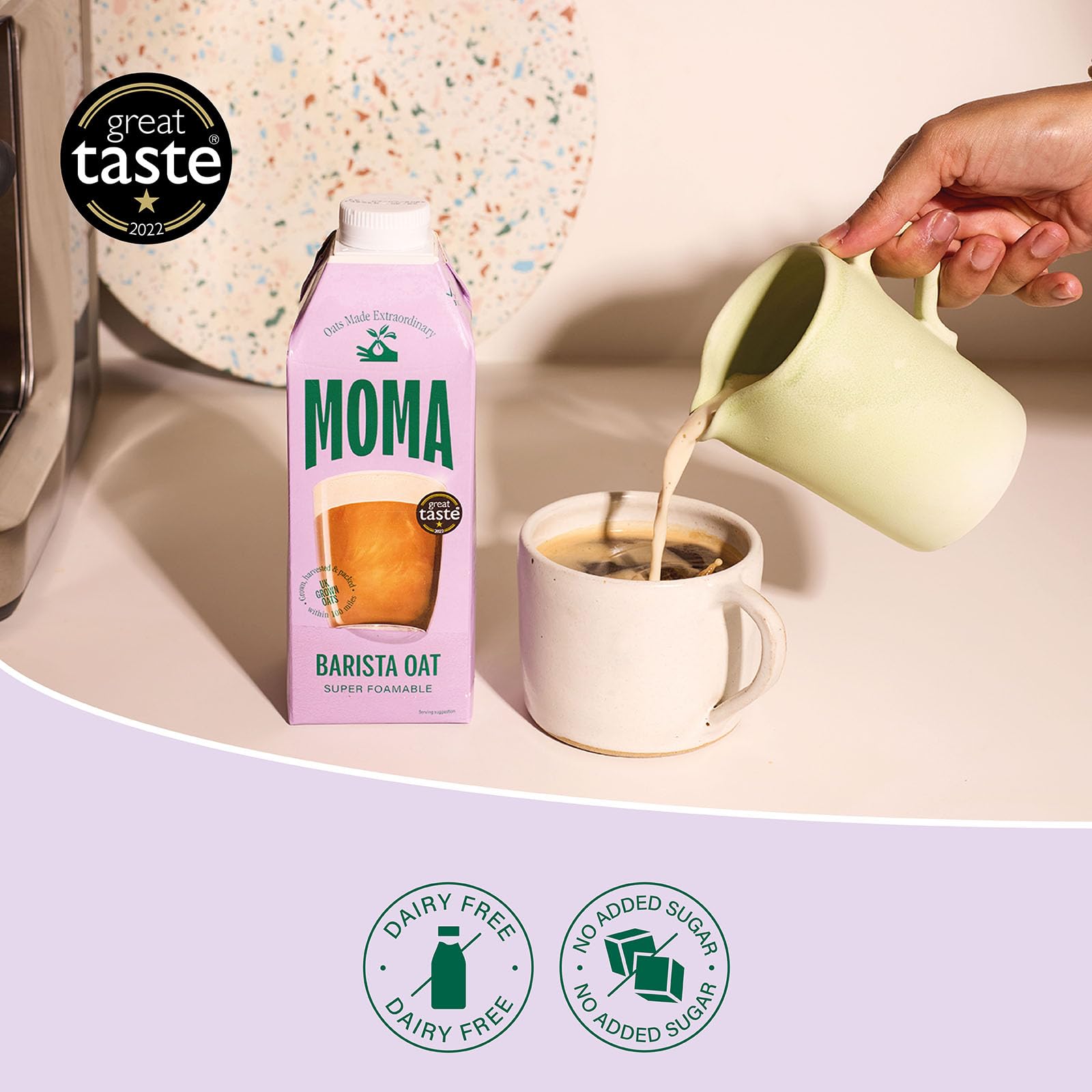 MOMA Barista Oat Drink - 750ml - Plant-Based, Vegan, No Added Sugar 6