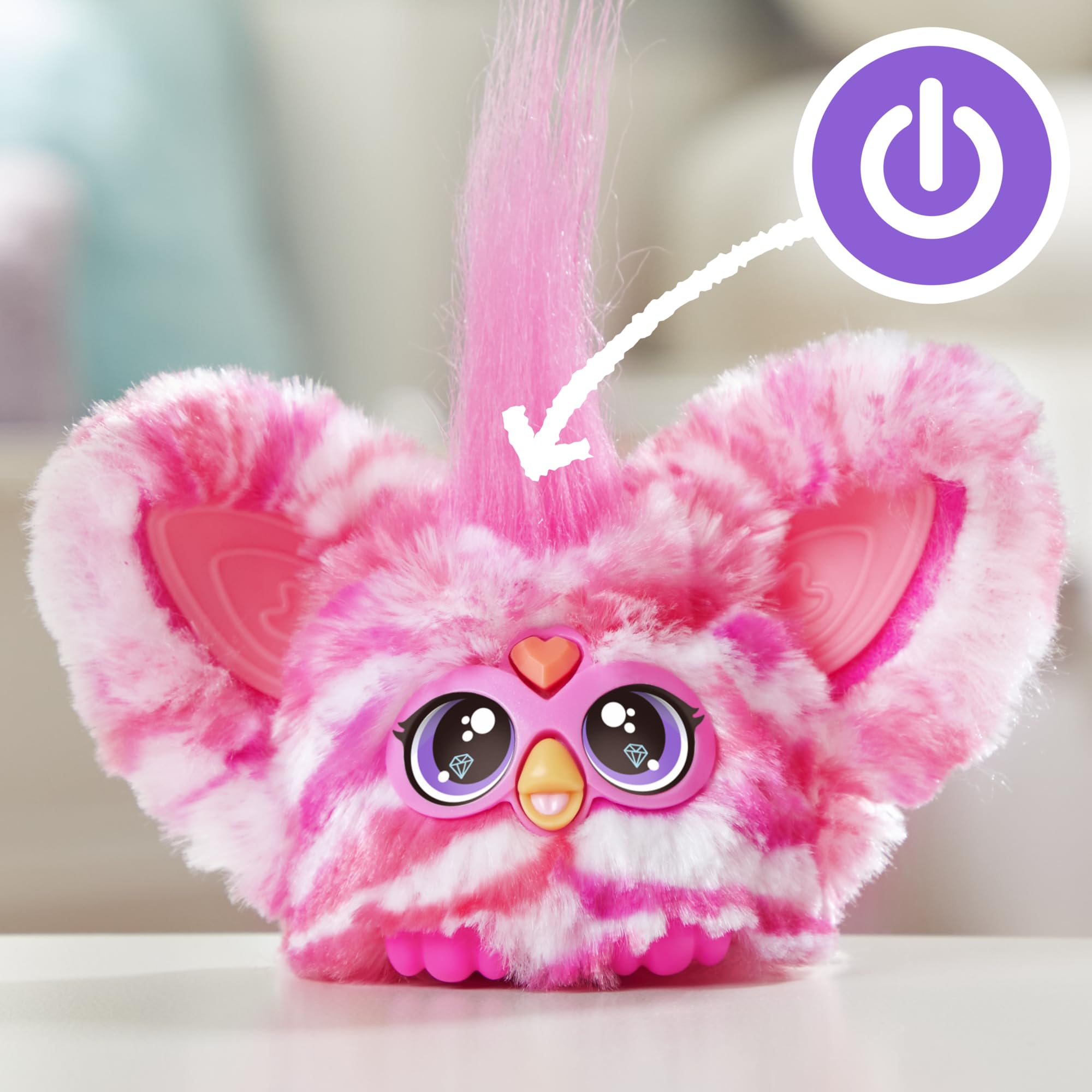 Furby Bub-Lee K-Pop Mini Electronic Plush Toy with Sound & Keychain | Ages 6+ | Pink 5