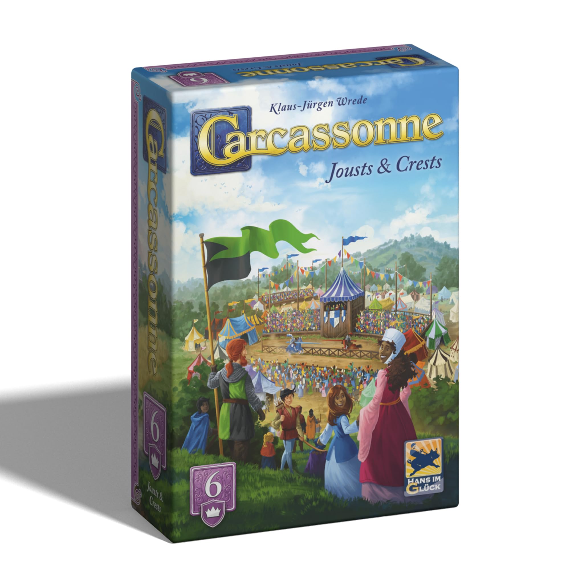 Hans im Glück Carcassonne: Jousts & Crests Expansion 6 Refresh Board Game | 5 Players | Ages 7+