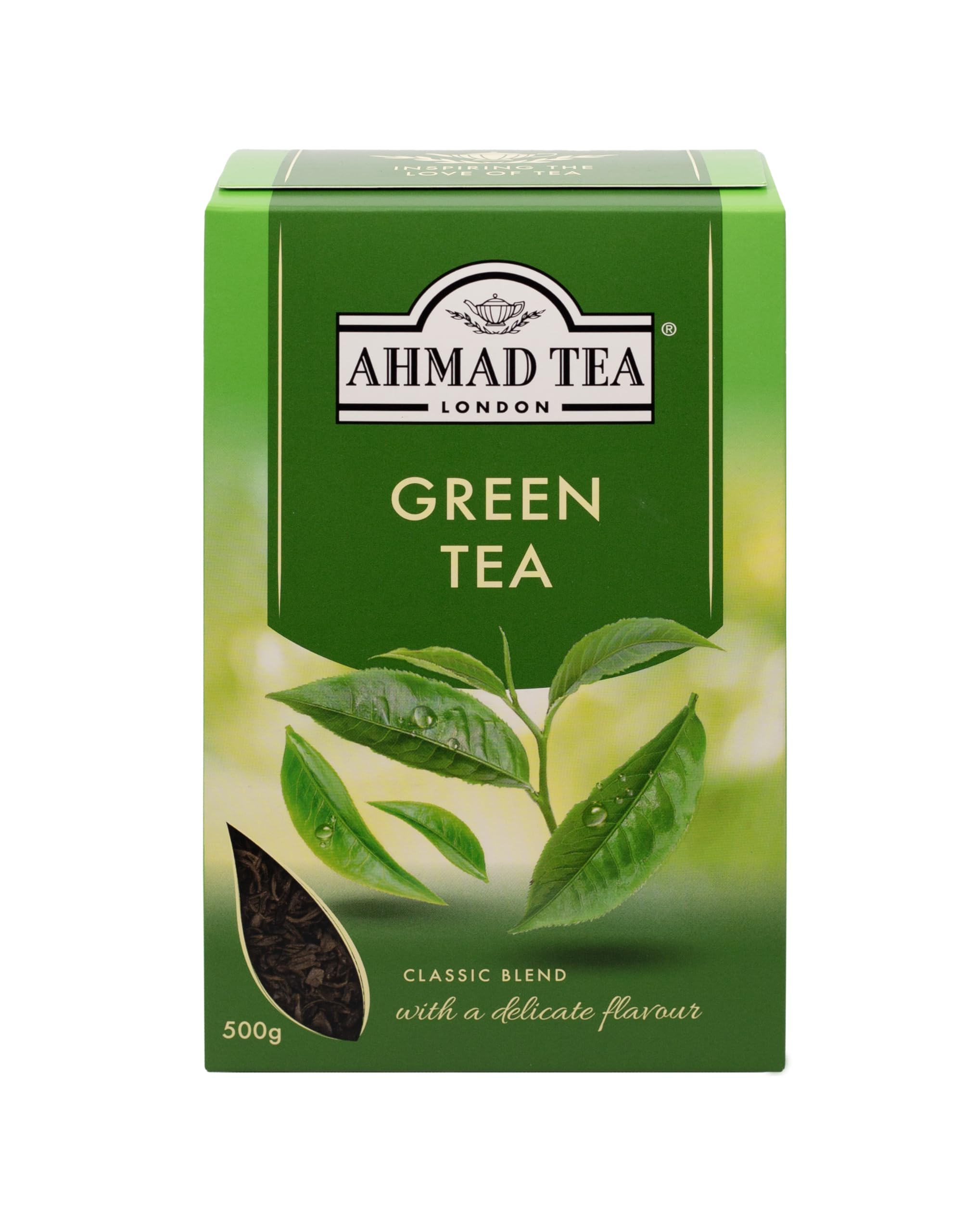 Ahmad Tea Green Tea Loose Leaf - 500g | Grassy Aroma | Chun Mee Blend