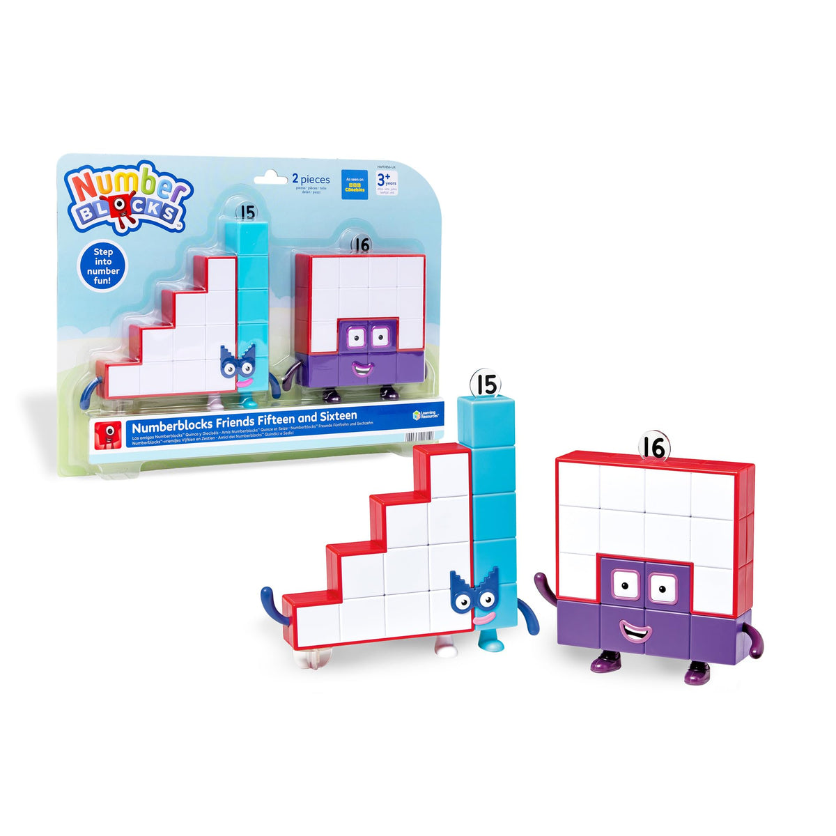 Learning Resources Numberblocks Friends Fifteen and Sixteen Figures - 2 Figures, Ages 3+