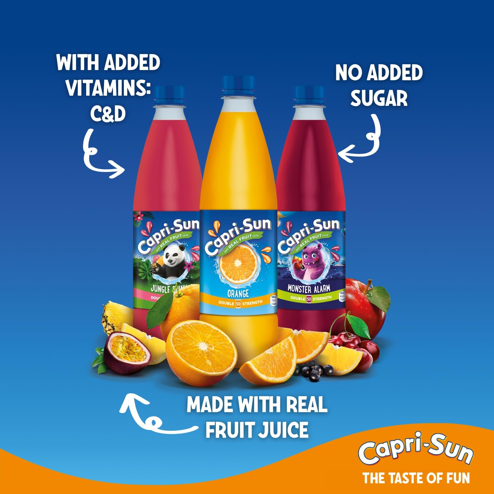 Capri-Sun Monster Alarm Squash (1 Litre) - No Added Sugar, Double Strength