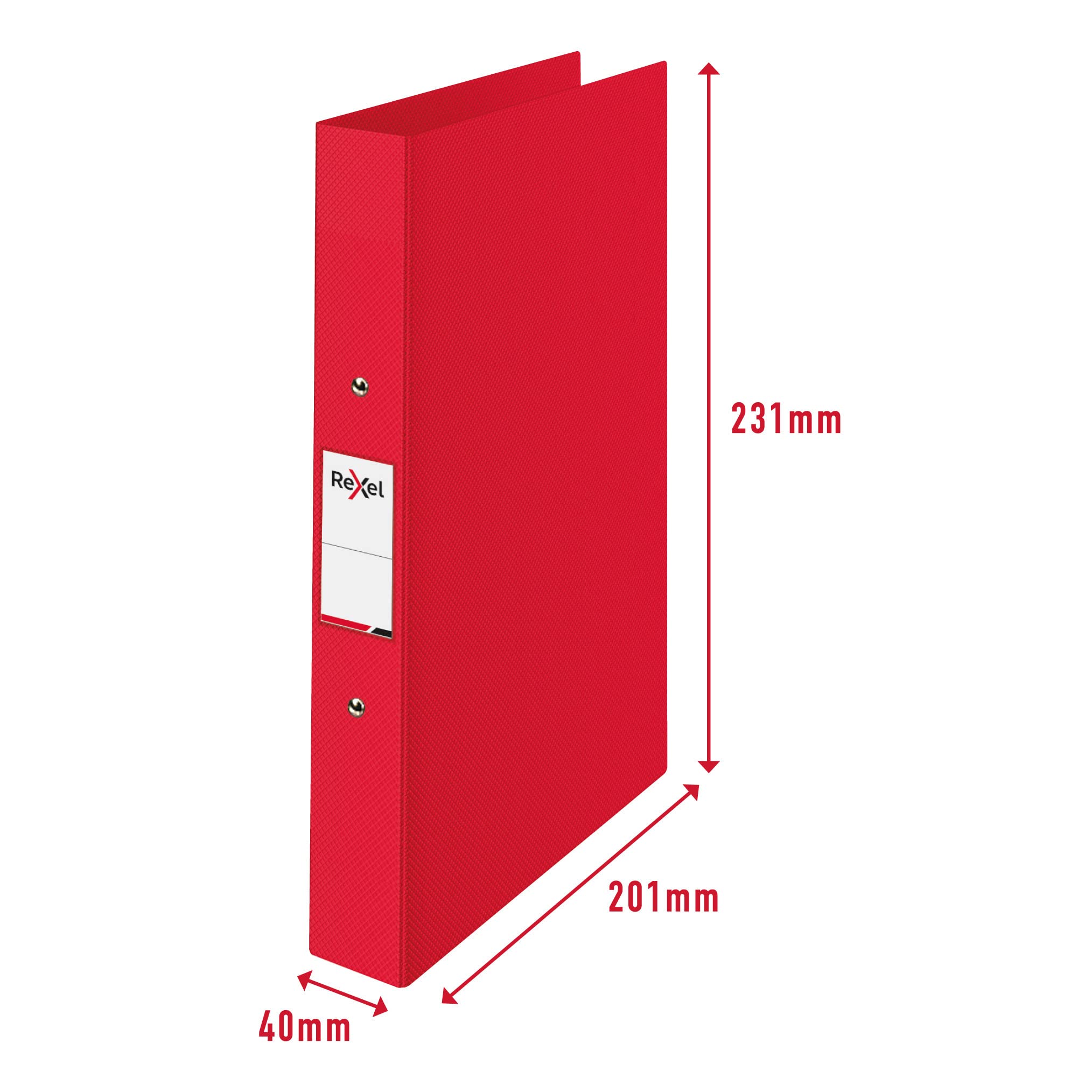Rexel Choices A4 O-Ring Binder - 25mm Spine, 190 Sheet Capacity, Red | 3 Pack 6