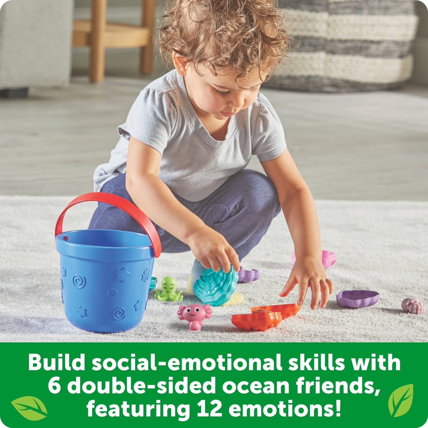 Learning Resources Ocean Emotion Seashells - Social Emotional Learning Toy | Ages 18 Months+ | 19 Piece Set 2