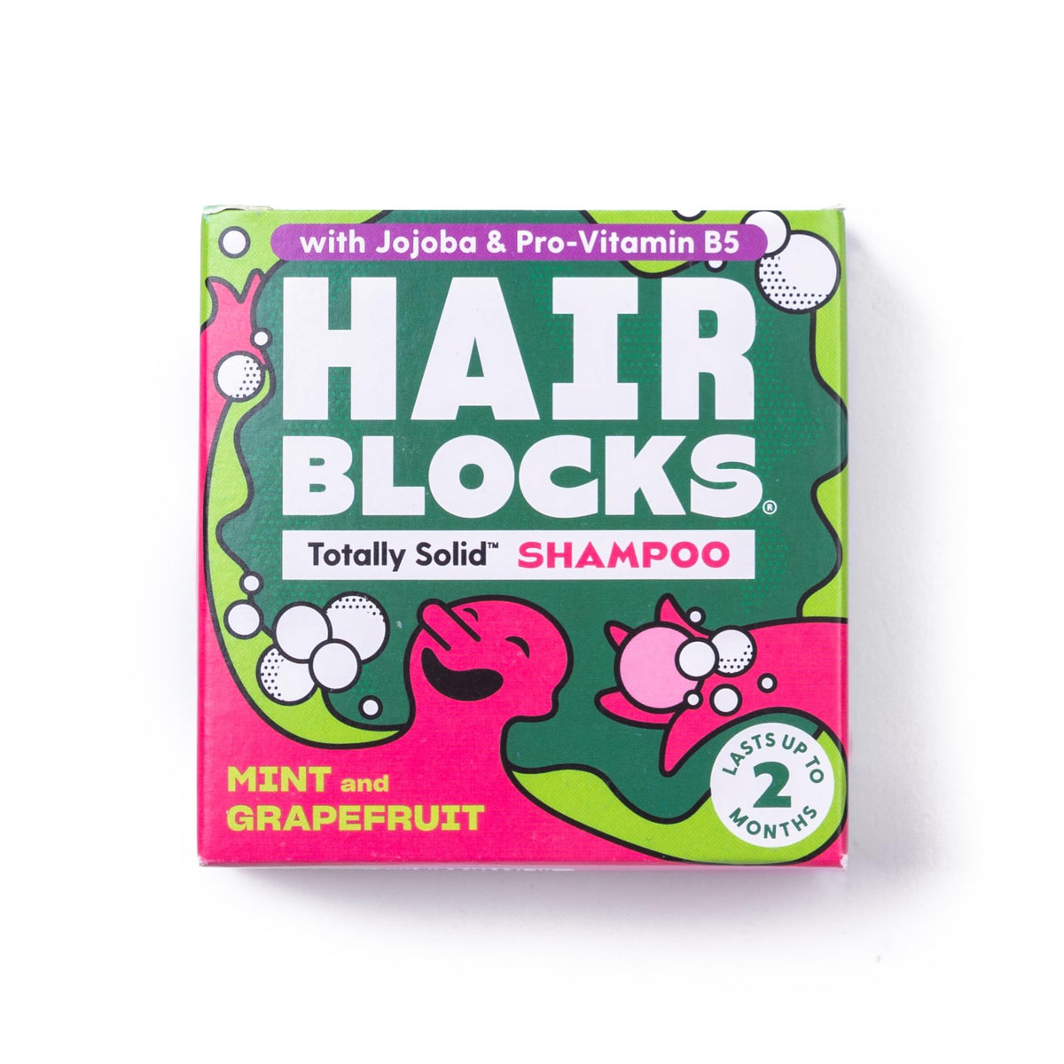 Shower Blocks Hair Blocks Solid Shampoo Bar - 85g, Mint & Grapefruit