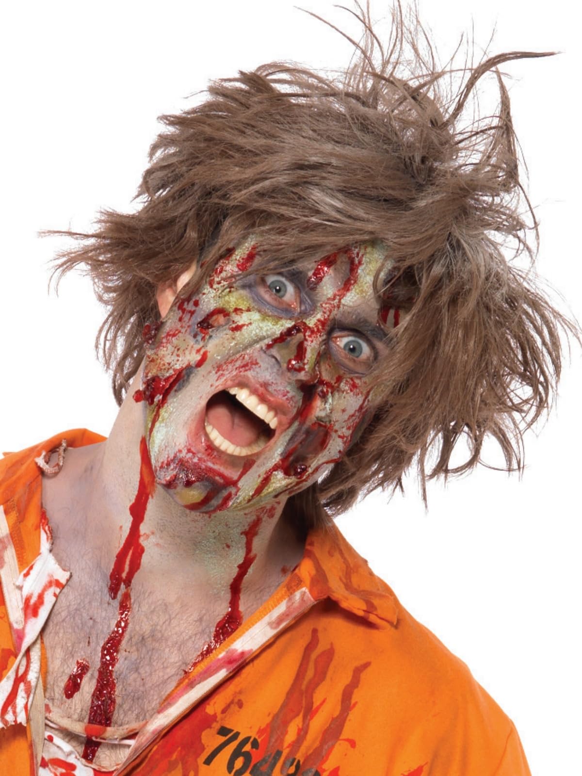 Smiffys Complete Zombie Kit - Make-Up FX with Face Paint, Blood, Liquid Latex, Horror Flesh Crayon & Applicator