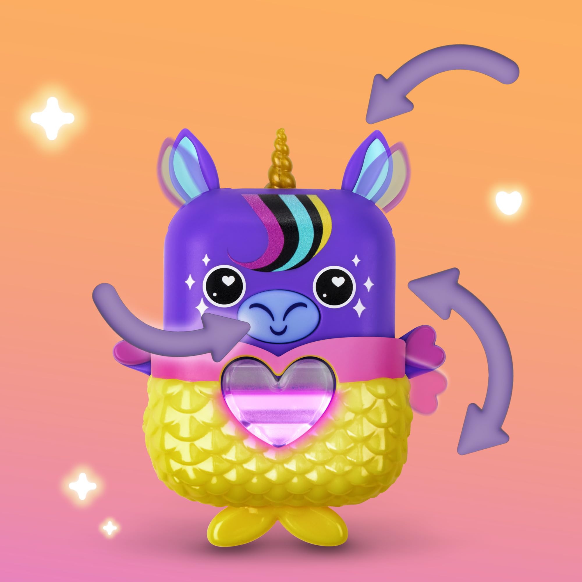 Hasbro Nano-Mals Stardream the Unicorn - Electronic Fidget Pet with Light-Up Heart, 70+ Reactions & Silent Mode 12