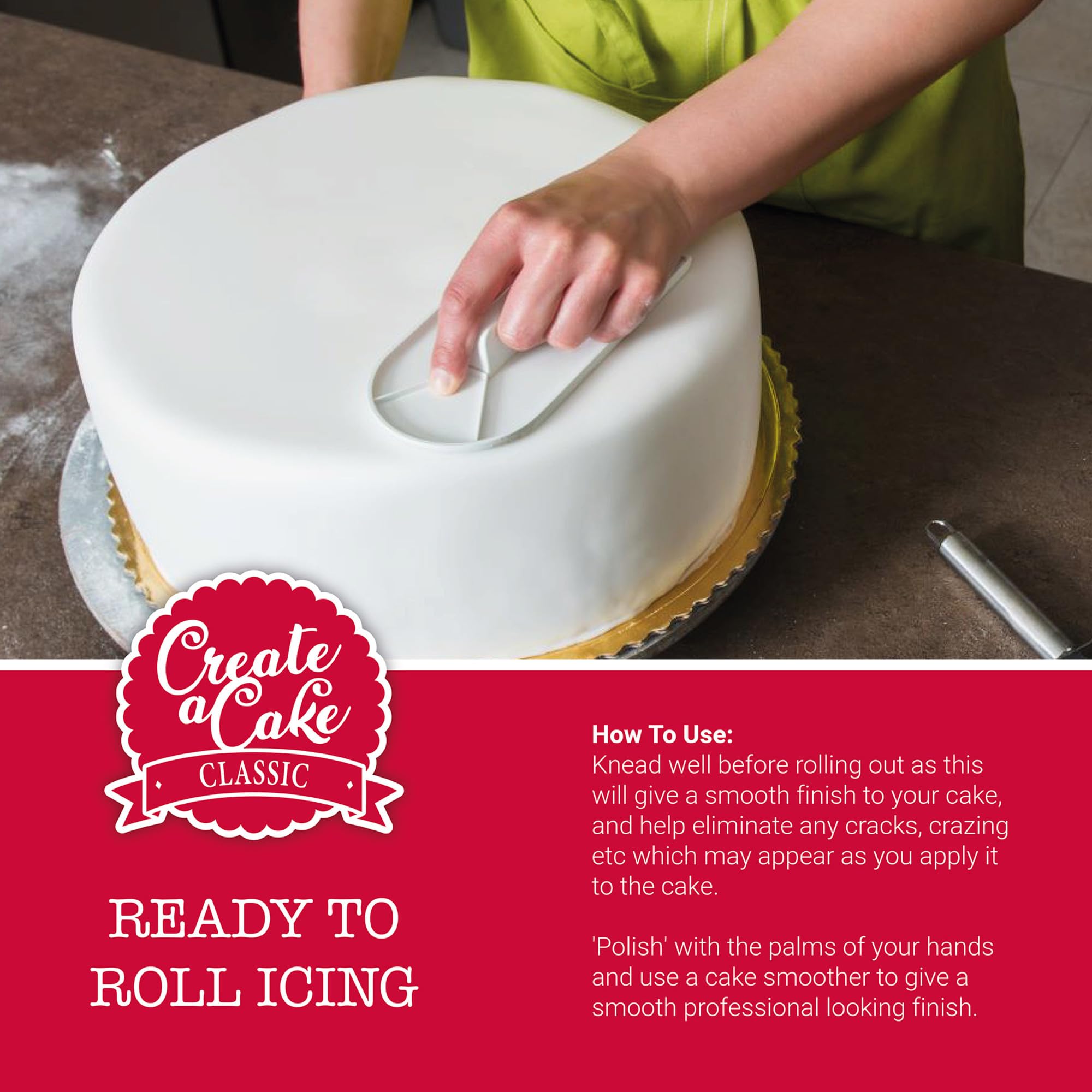 Create A Cake Ready To Roll Icing - Pink Fondant Sugar Paste for Decorating | 200g