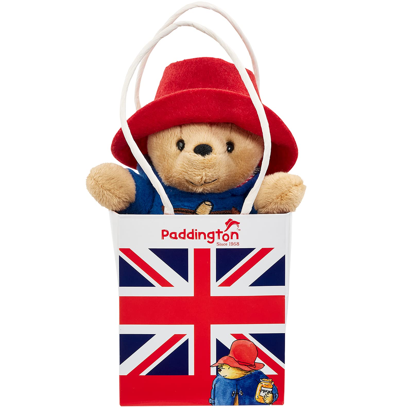 Paddington Bear Plush Toy - 19cm Soft Teddy with Union Jack Gift Bag 8
