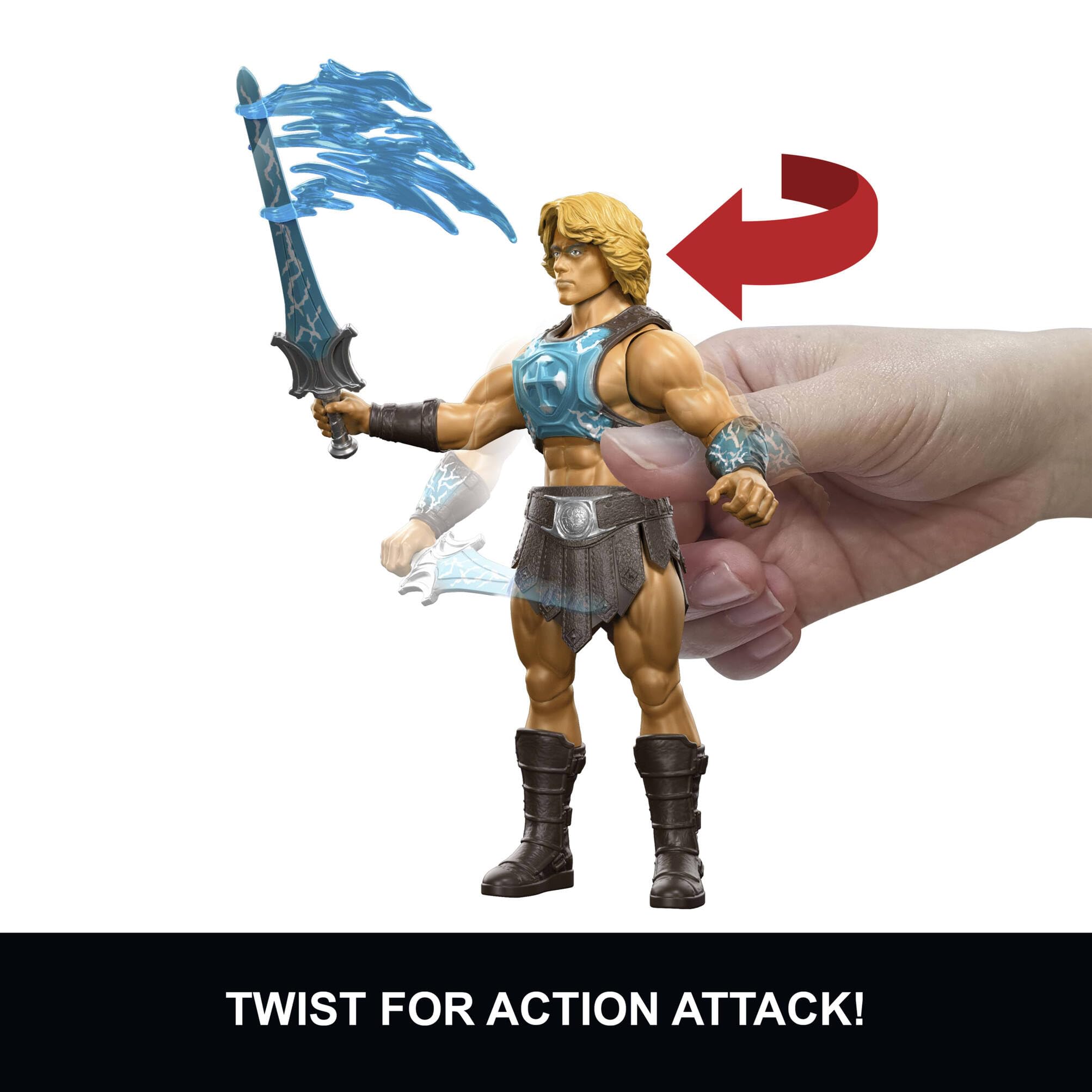 Masters of the Universe He-Man Feature Figure - 5.5 Inch | Twist & Slash Action | Power Sword Accessory 2