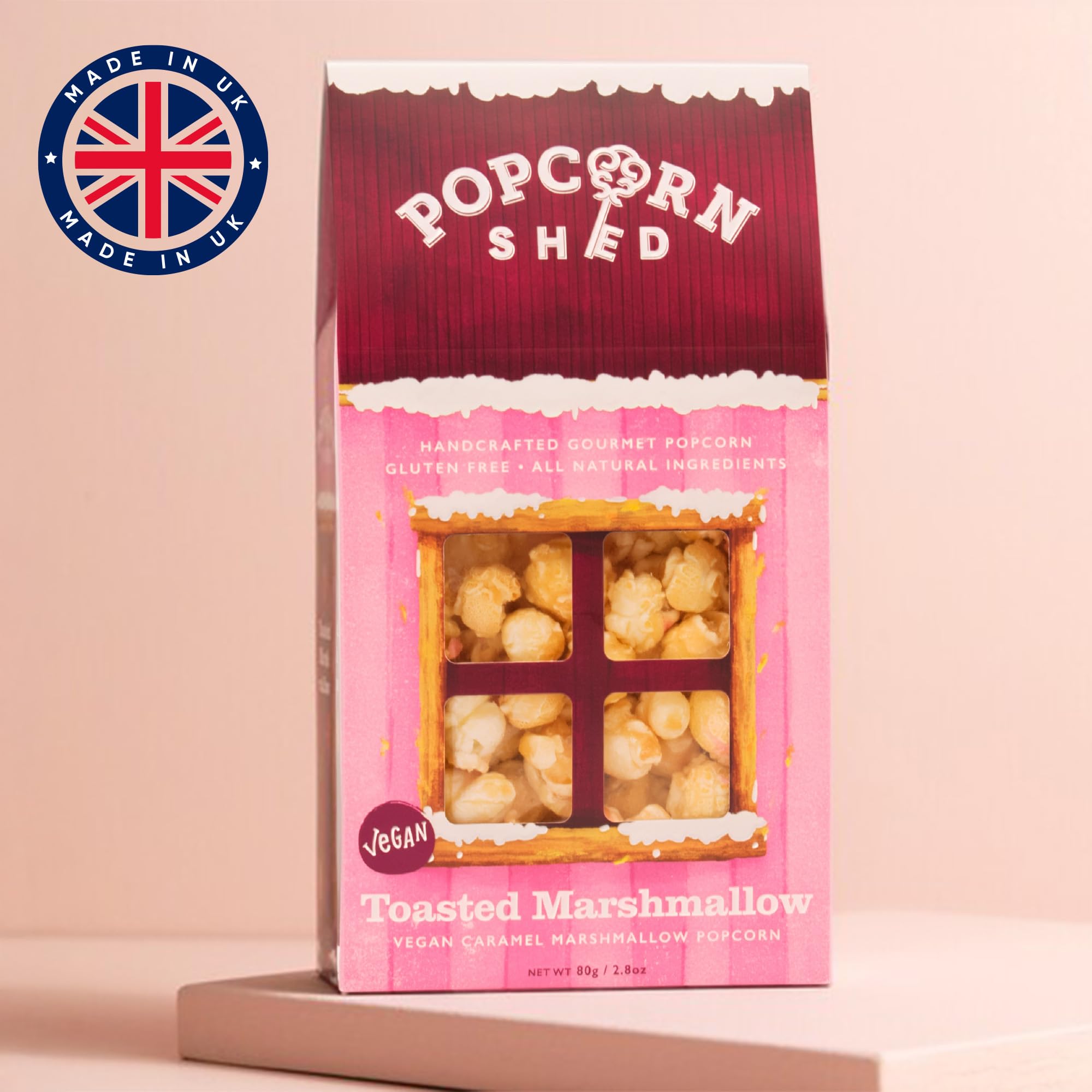 Popcorn Shed Toasted Marshmallow Gourmet Popcorn (1 x80g) - Vegan, Low Calorie, Perfect for Movie Nights & Gifting 3
