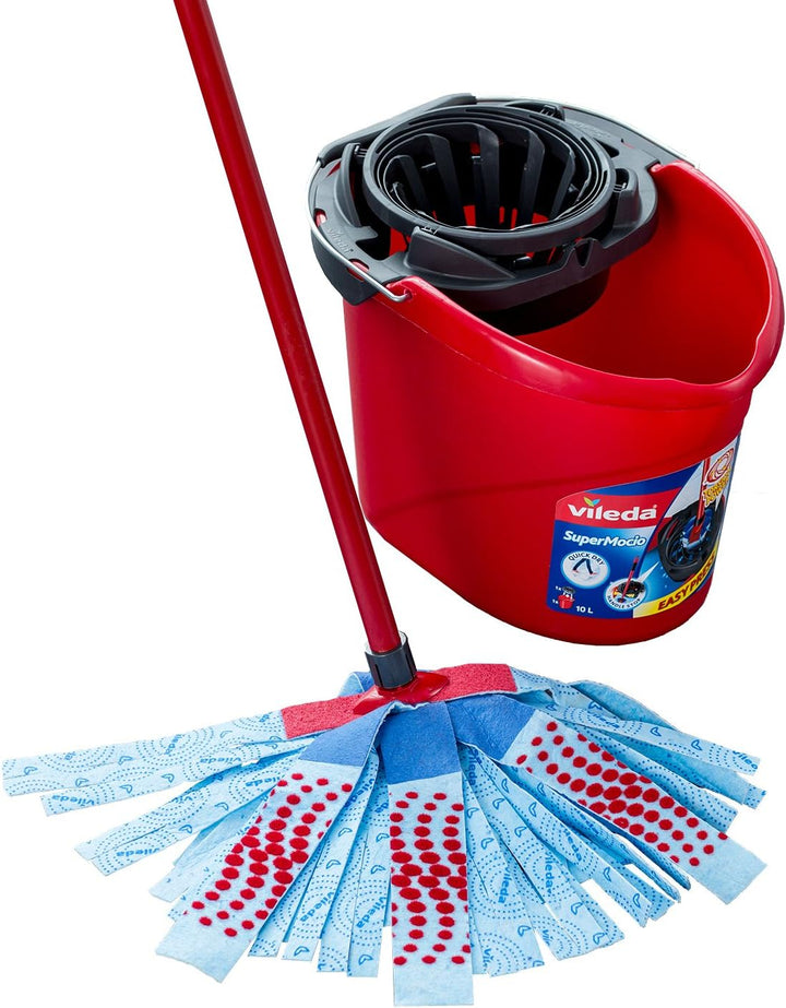 Vileda SuperMocio 3 Action XL Mop & Bucket Set with Torsion Wringer and Extra Refill