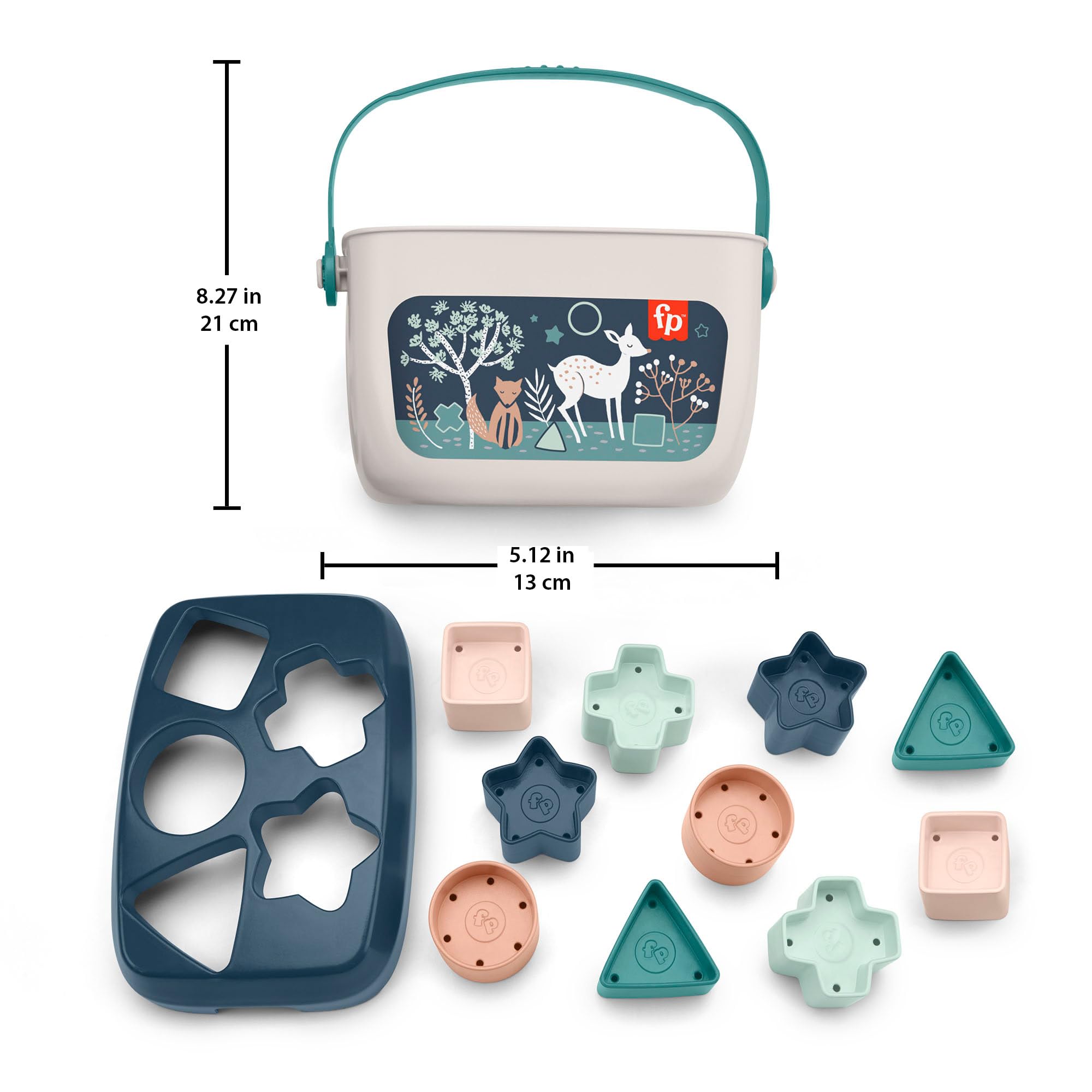 Fisher-Price Baby's First Blocks Set of 10 Shape Sorting Blocks for Infants 6+ Months | HJP20 5