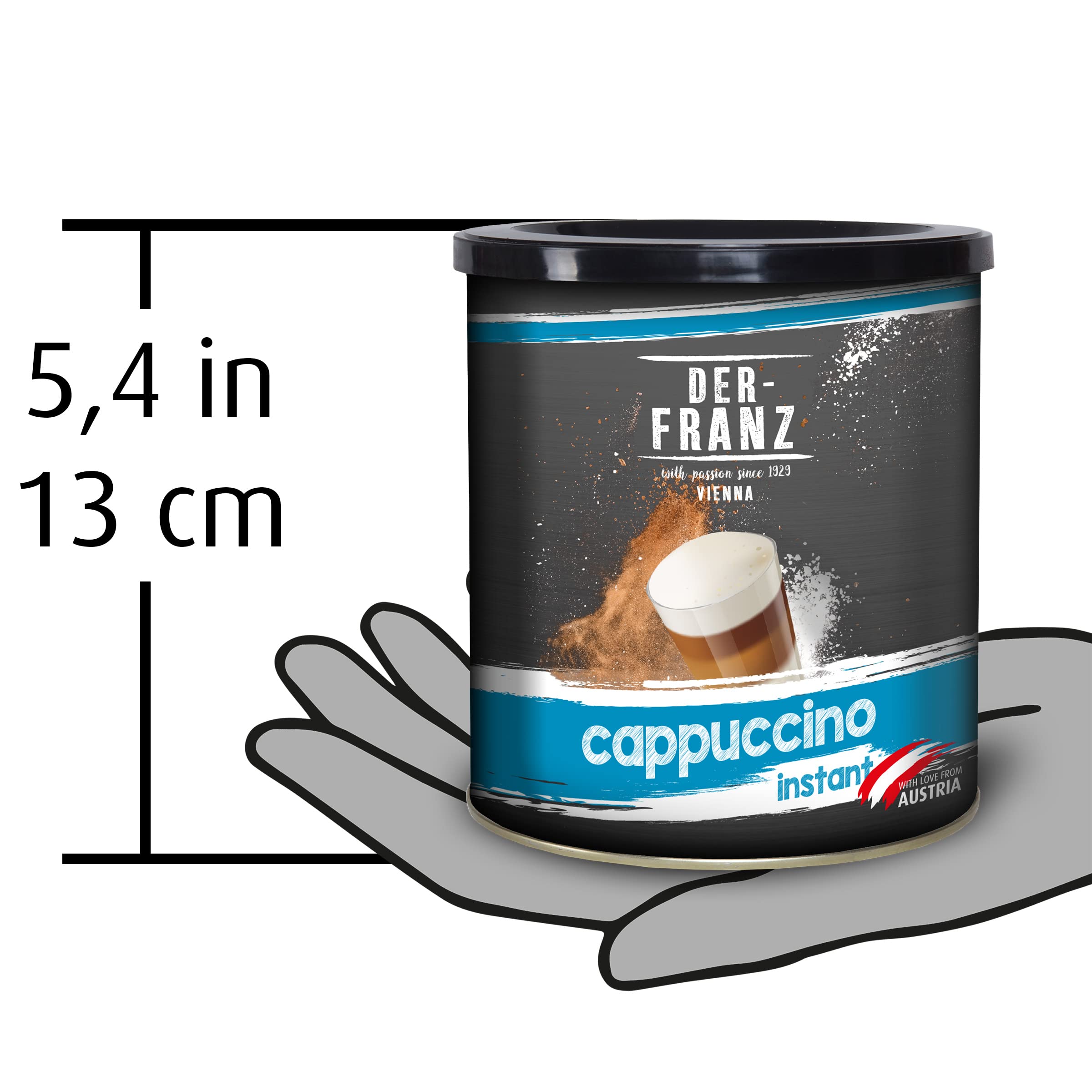 Der-Franz Instant Cappuccino 500 g – Ready-to-Use Cappuccino Mix with 15.5% Instant Coffee 3
