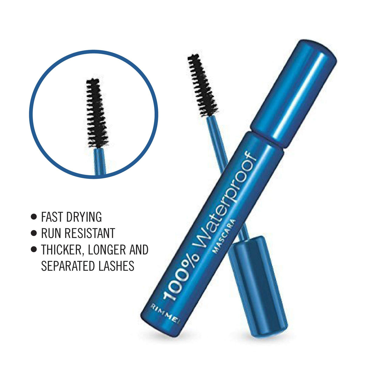Rimmel Waterproof Mascara - Brown Black, 8 ml