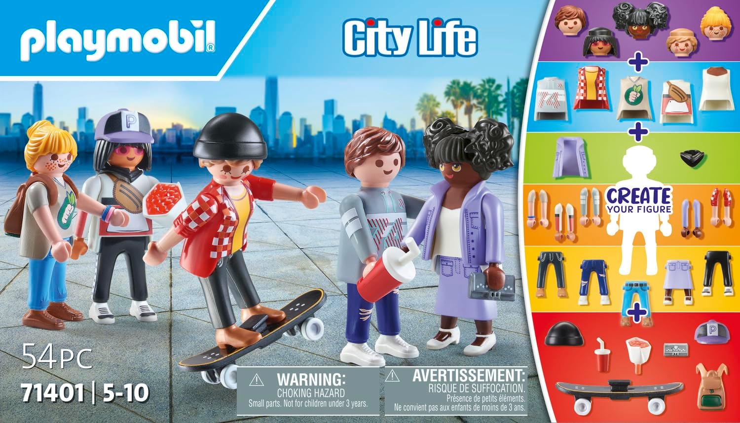 Playmobil My Figures Fashion 71401 - 54-Piece Interchangeable Playset with 5 Figures and Accessories 3