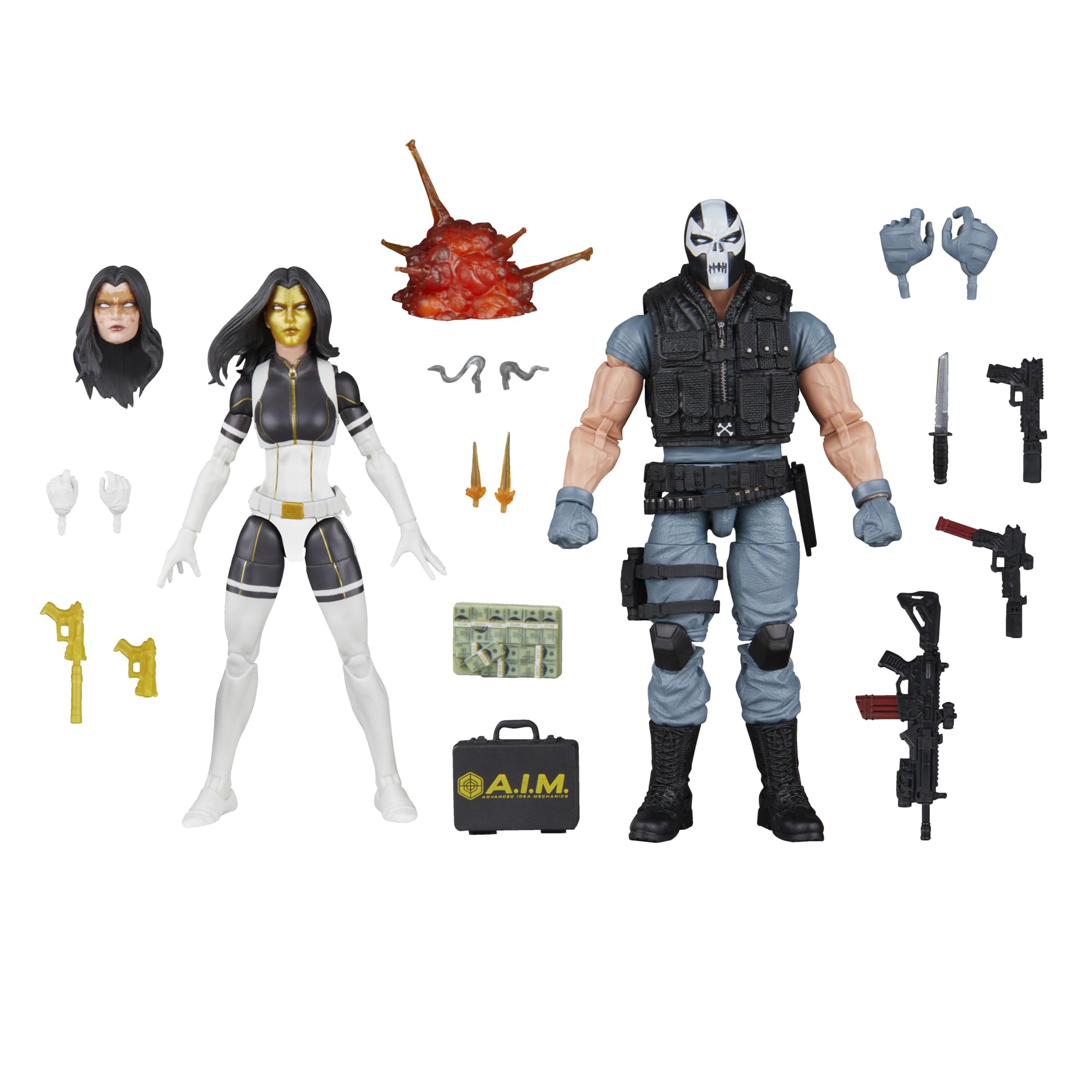 Marvel Legends Madame Masque and Crossbones Action Figures - 15cm Scale, 18 Accessories 1