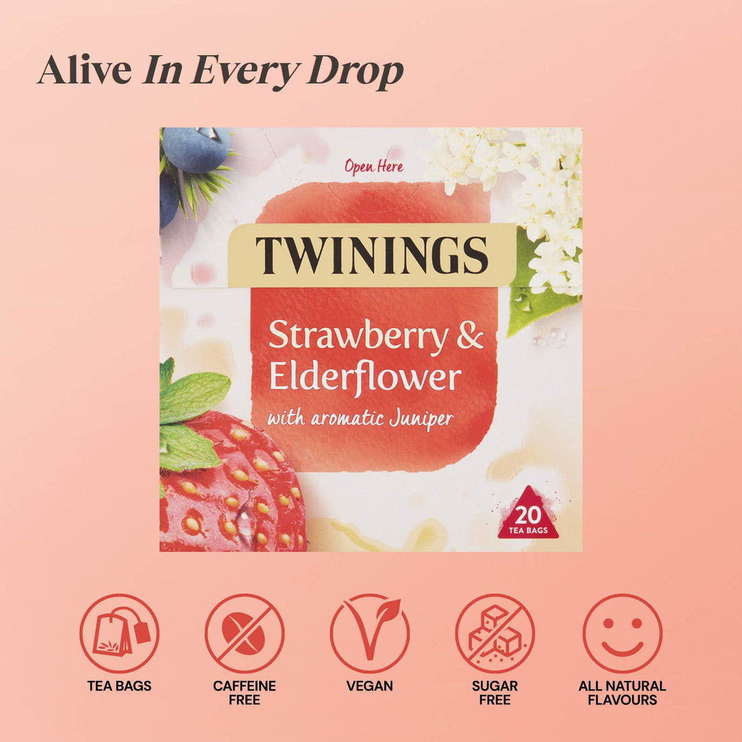 Twinings Strawberry and Elderflower Herbal Tea 20 Bags