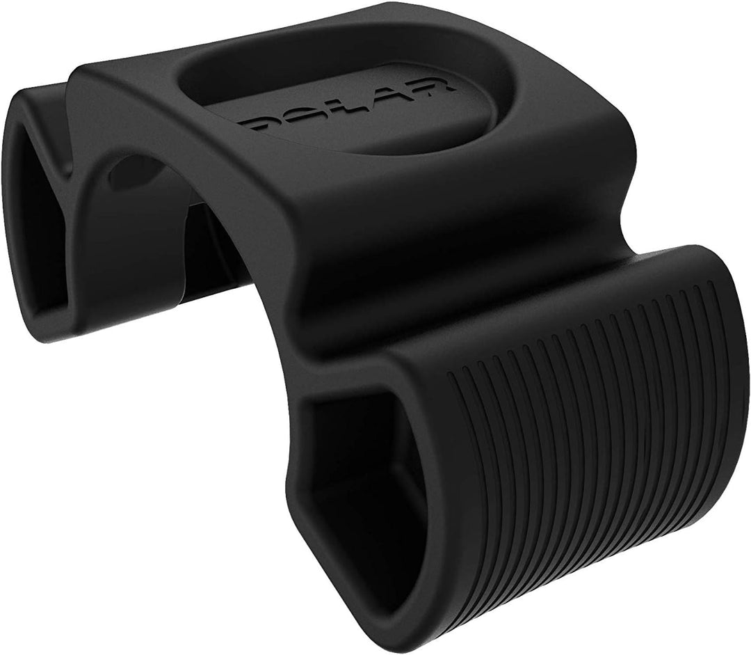 POLAR Universal Bike Mount Set for Polar Multi Sport Watches - Handlebar Mount for Polar Watches, Fits 26.0mm & 31.8mm Handlebars, Black Plastic Design