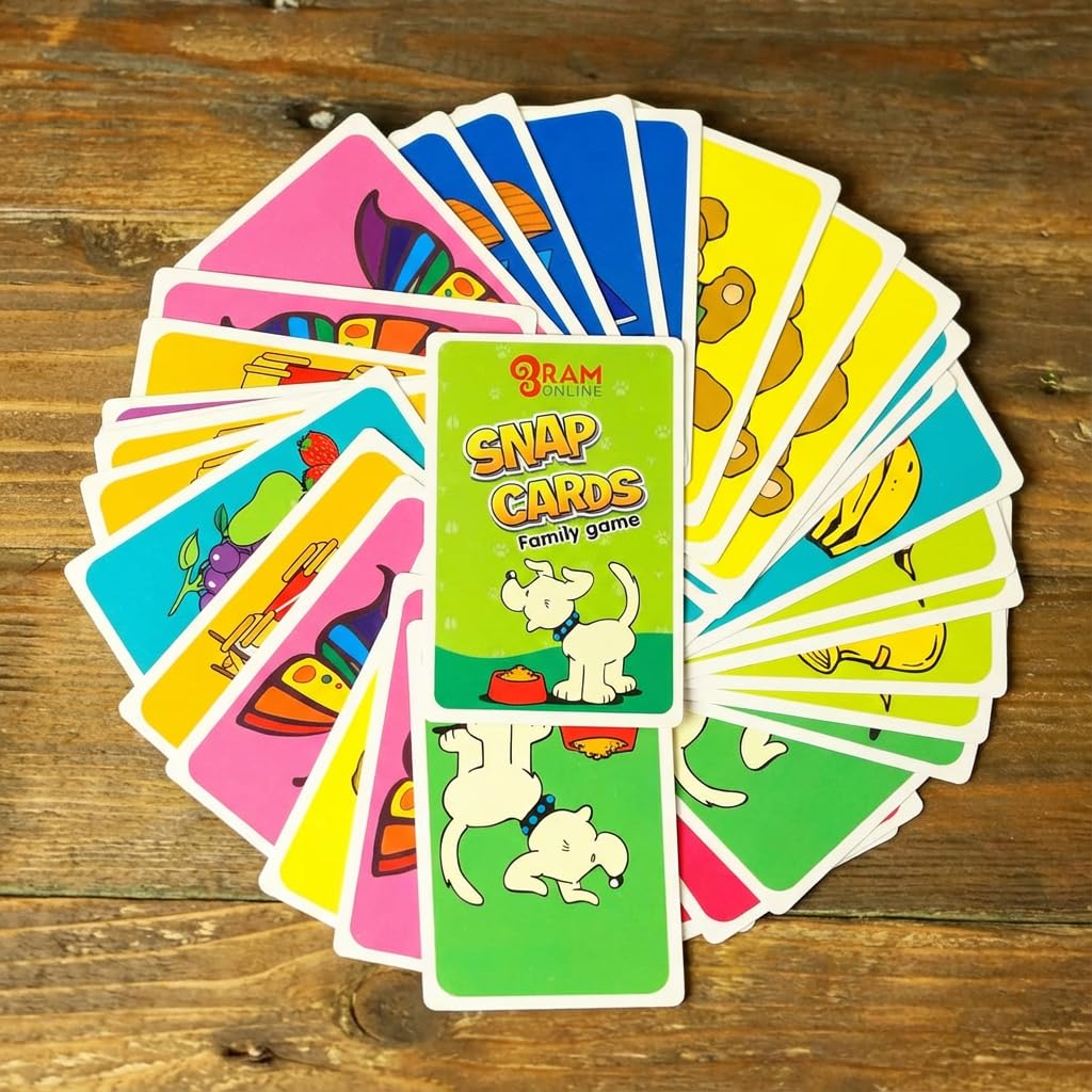 RAM ONLINE Classic Snap Card Game - Matching Pairs | Family Friendly | Ages 3+ 7