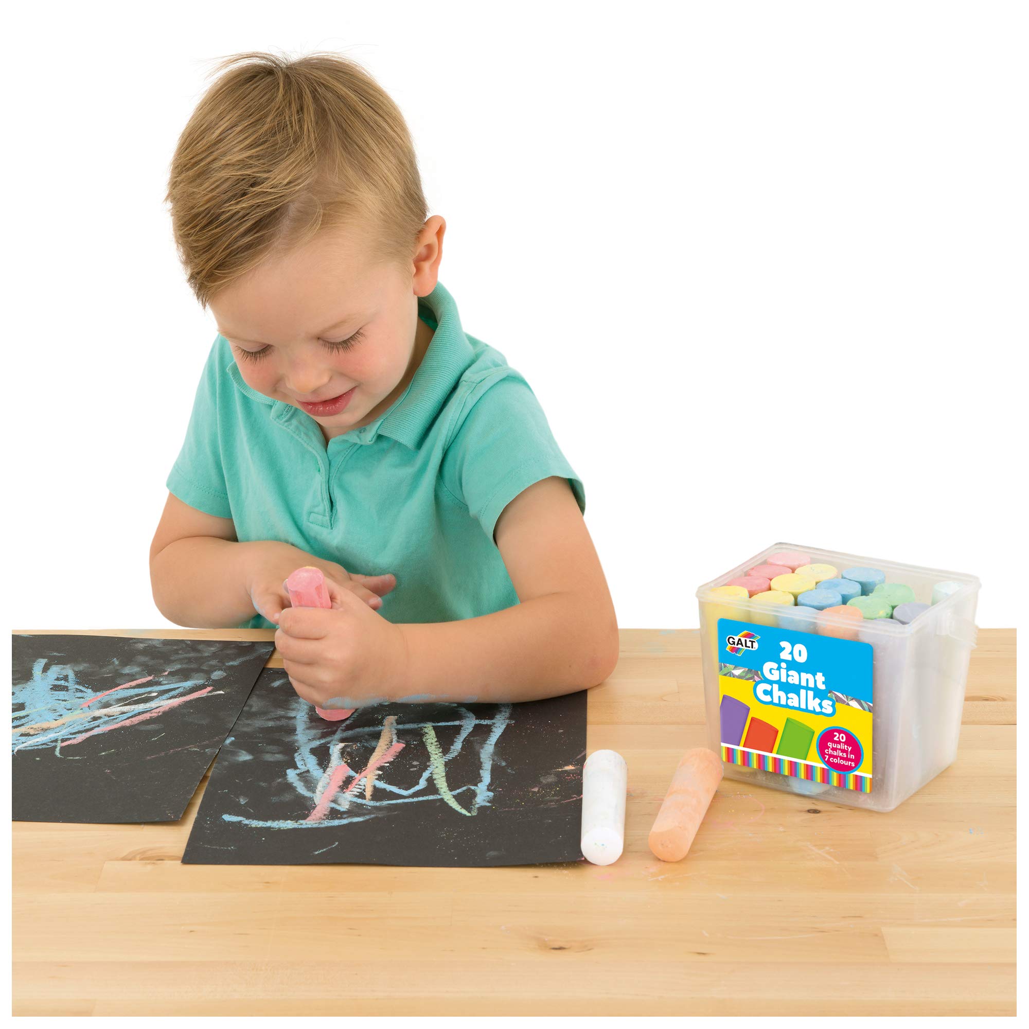 Galt 20 Giant Chalks - Extra Large Chunky Pavement Chalks for Kids Ages 3+ | Washable & Portable 4
