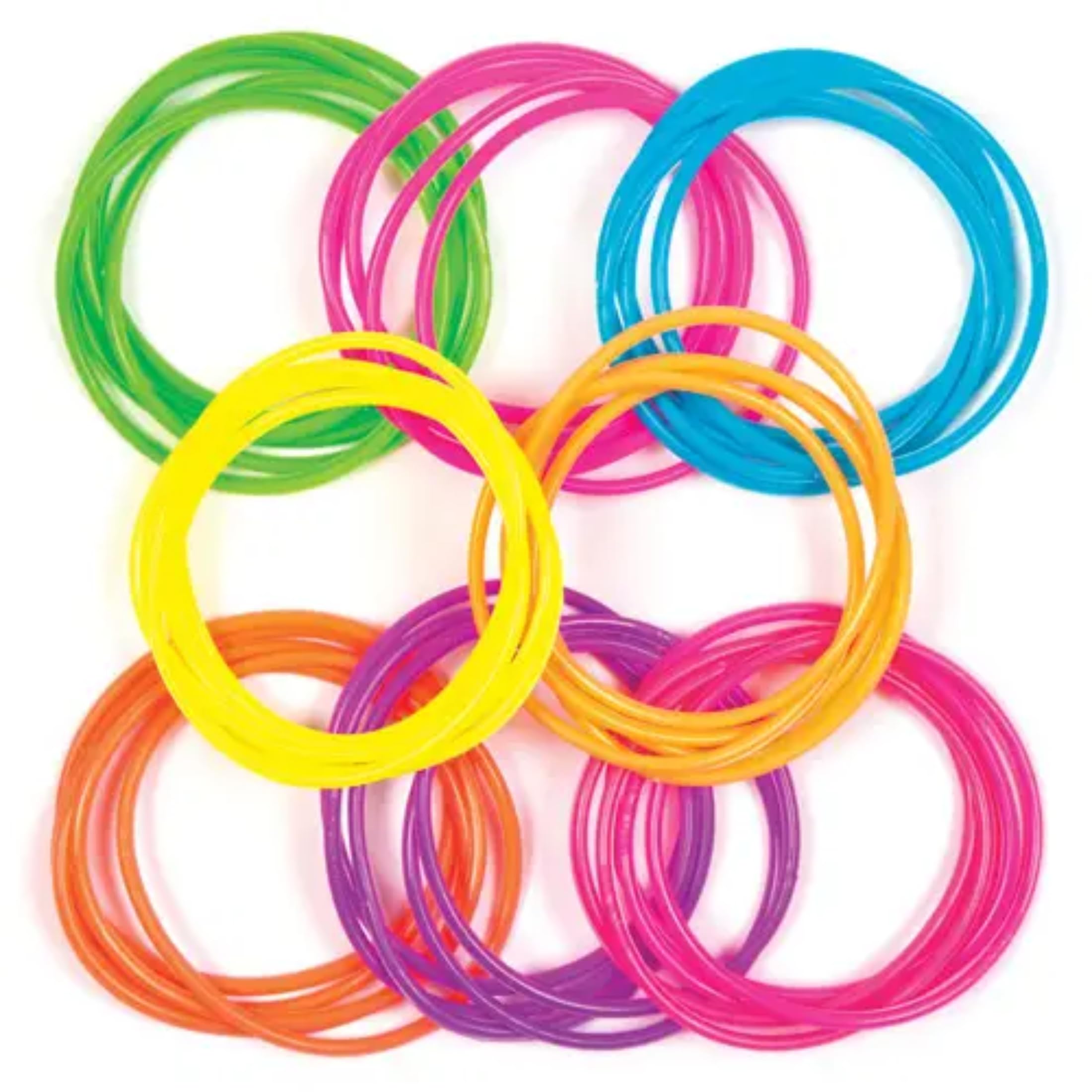Baker Ross Gummy Bracelets Pack of 40 - Assorted Color Plastic Party Favors for Kids 1