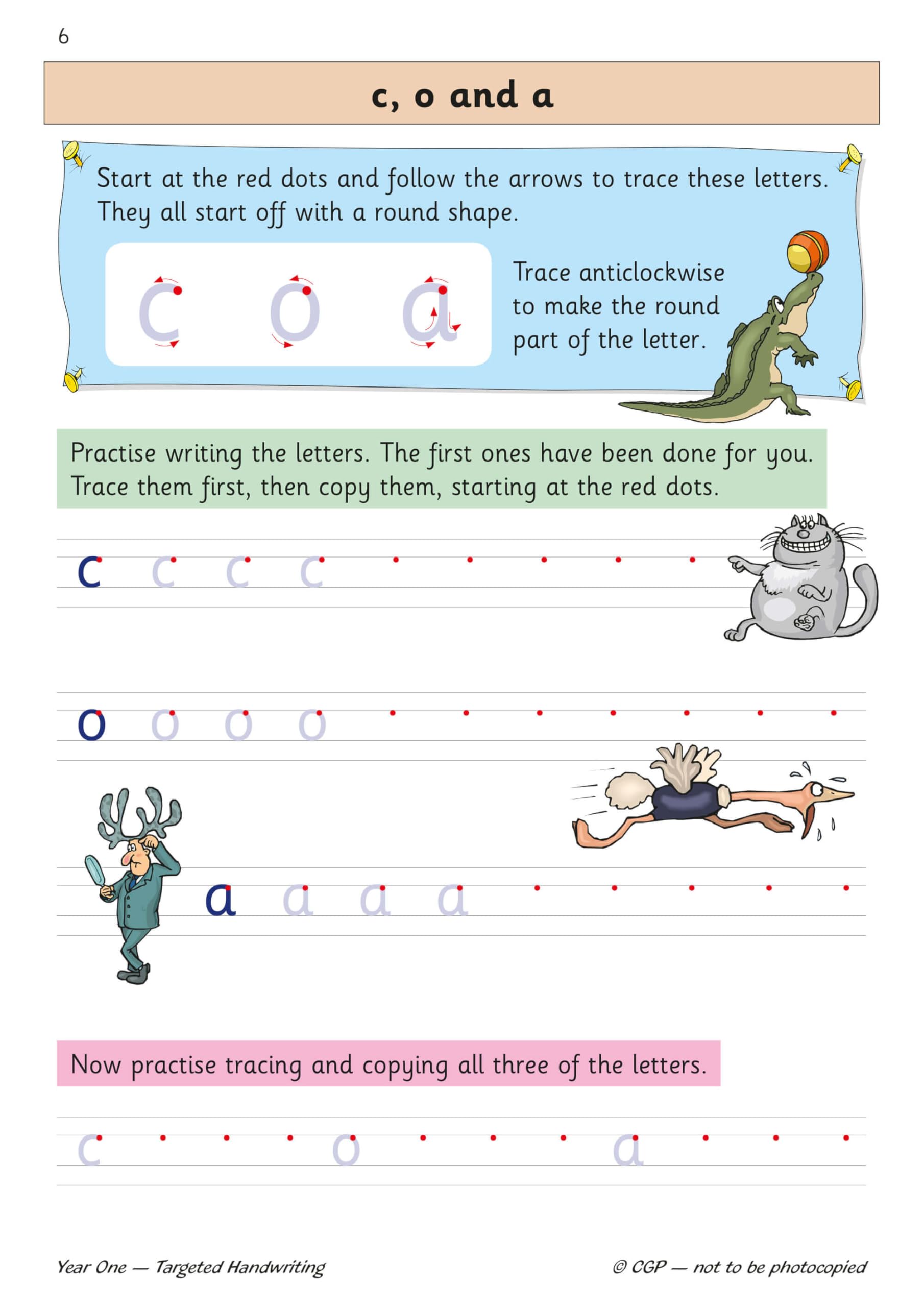 CGP KS1 English Targeted Practice Book - Handwriting for Year 1 | Paperback | 32 Pages