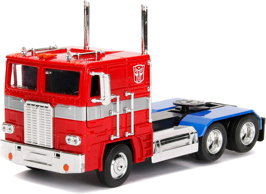 Jada Toys Transformers G1 Optimus Prime Vehicle - 1:24 Scale Die-Cast Model for Ages 3+