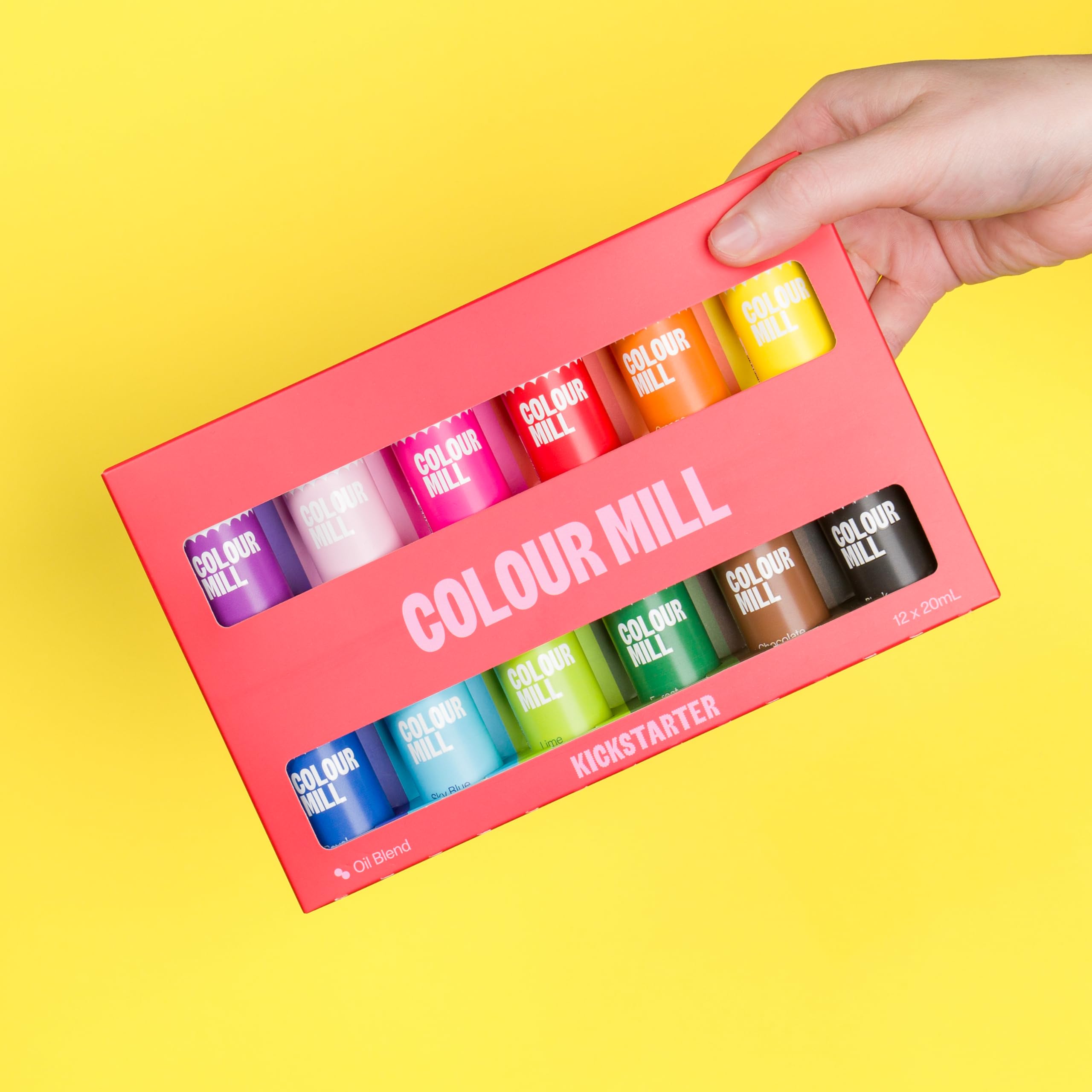 Colour Mill Oil Blend Food Colouring Kickstarter Set - 12 Vibrant Colors, 20ml Each